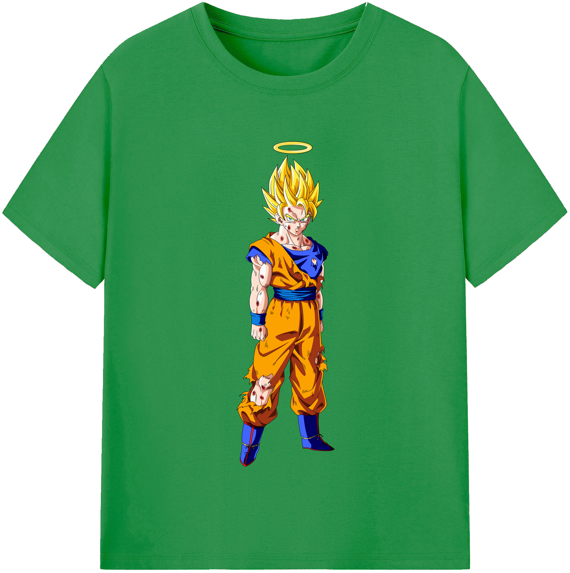 （画像用） ドラゴンボール 孫悟空（そん ごくう）Son Goku カカロット DRAGON BALL Kakarotto レディースカジュアルプリントTシャツ（綿100％）