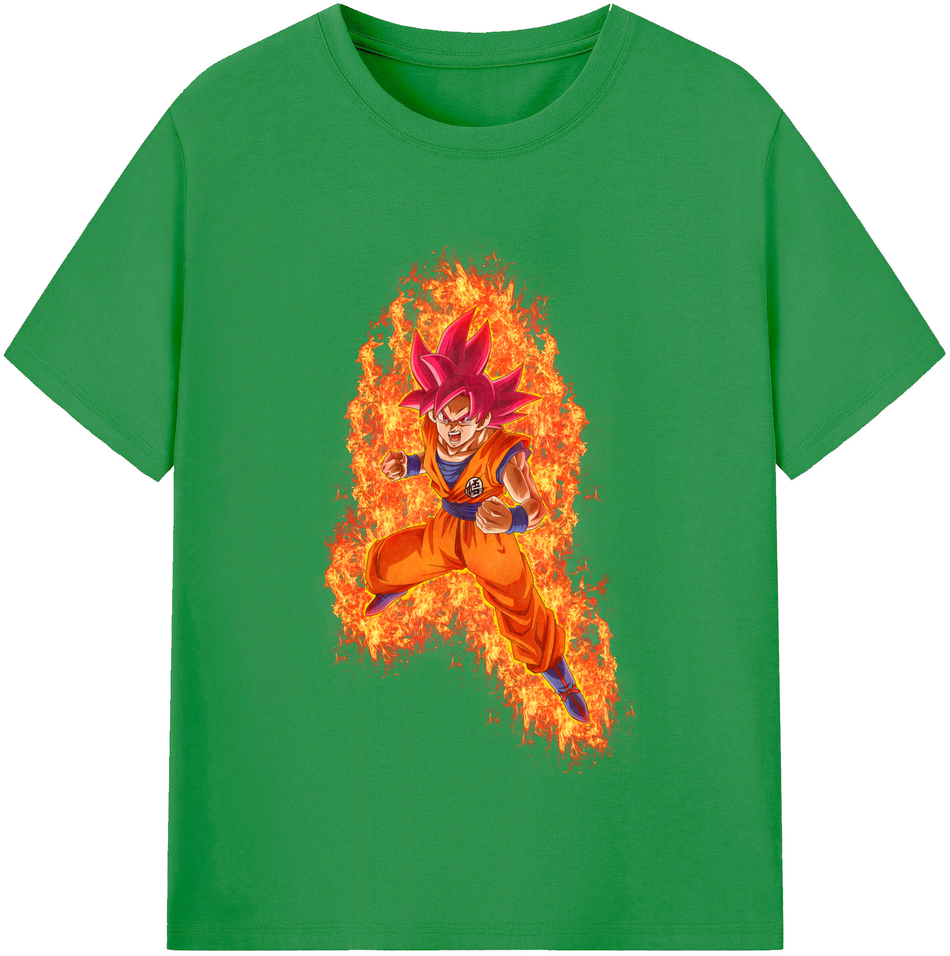 （画像用） ドラゴンボール 孫悟空（そん ごくう）Son Goku カカロット DRAGON BALL Kakarotto レディースカジュアルプリントTシャツ（綿100％）