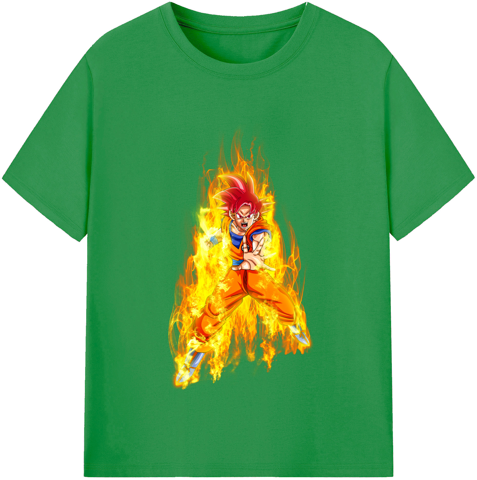 （画像用） ドラゴンボール 孫悟空（そん ごくう）Son Goku カカロット DRAGON BALL Kakarotto レディースカジュアルプリントTシャツ（綿100％）