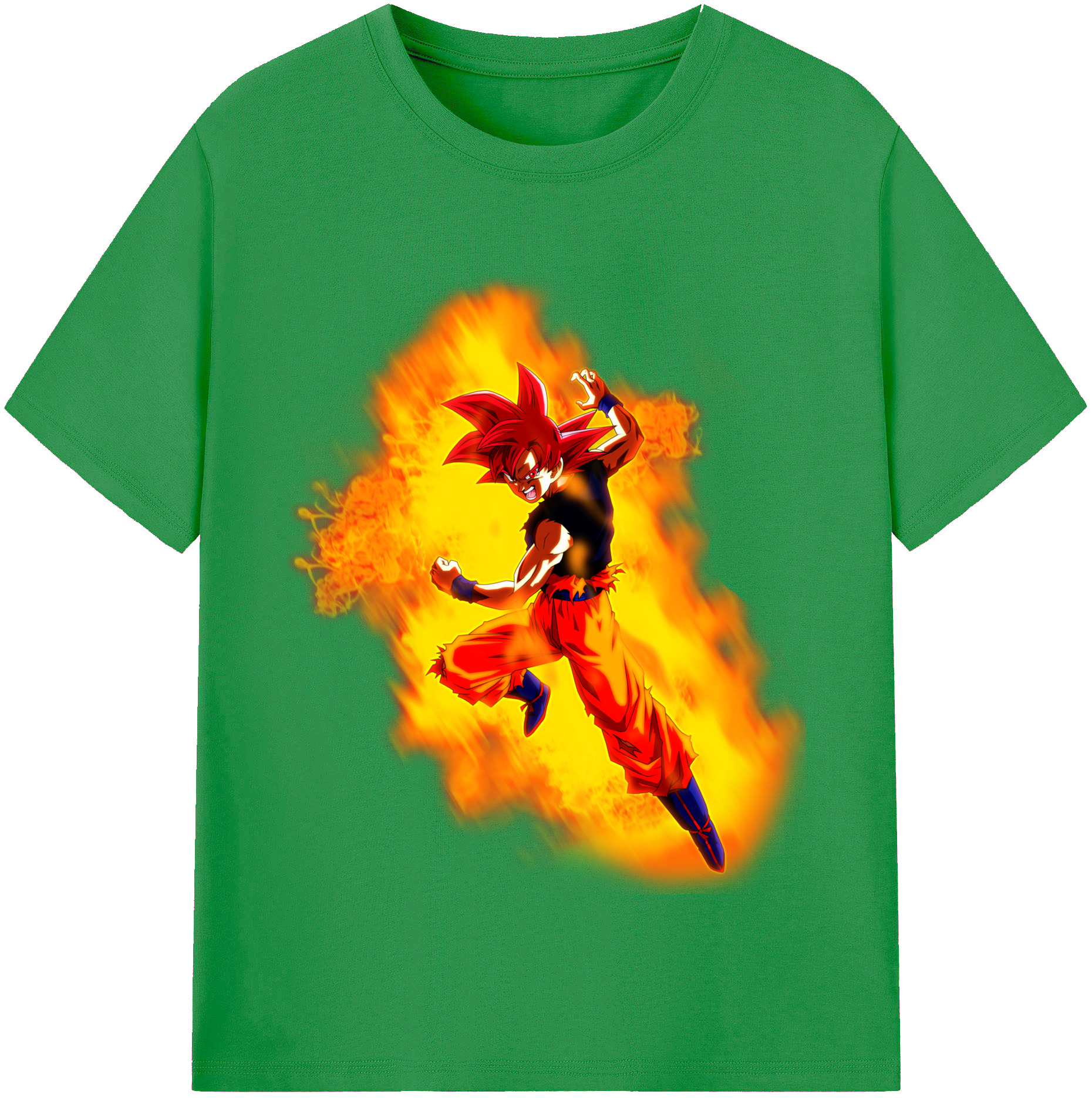 （画像用） ドラゴンボール 孫悟空（そん ごくう）Son Goku カカロット DRAGON BALL Kakarotto レディースカジュアルプリントTシャツ（綿100％）