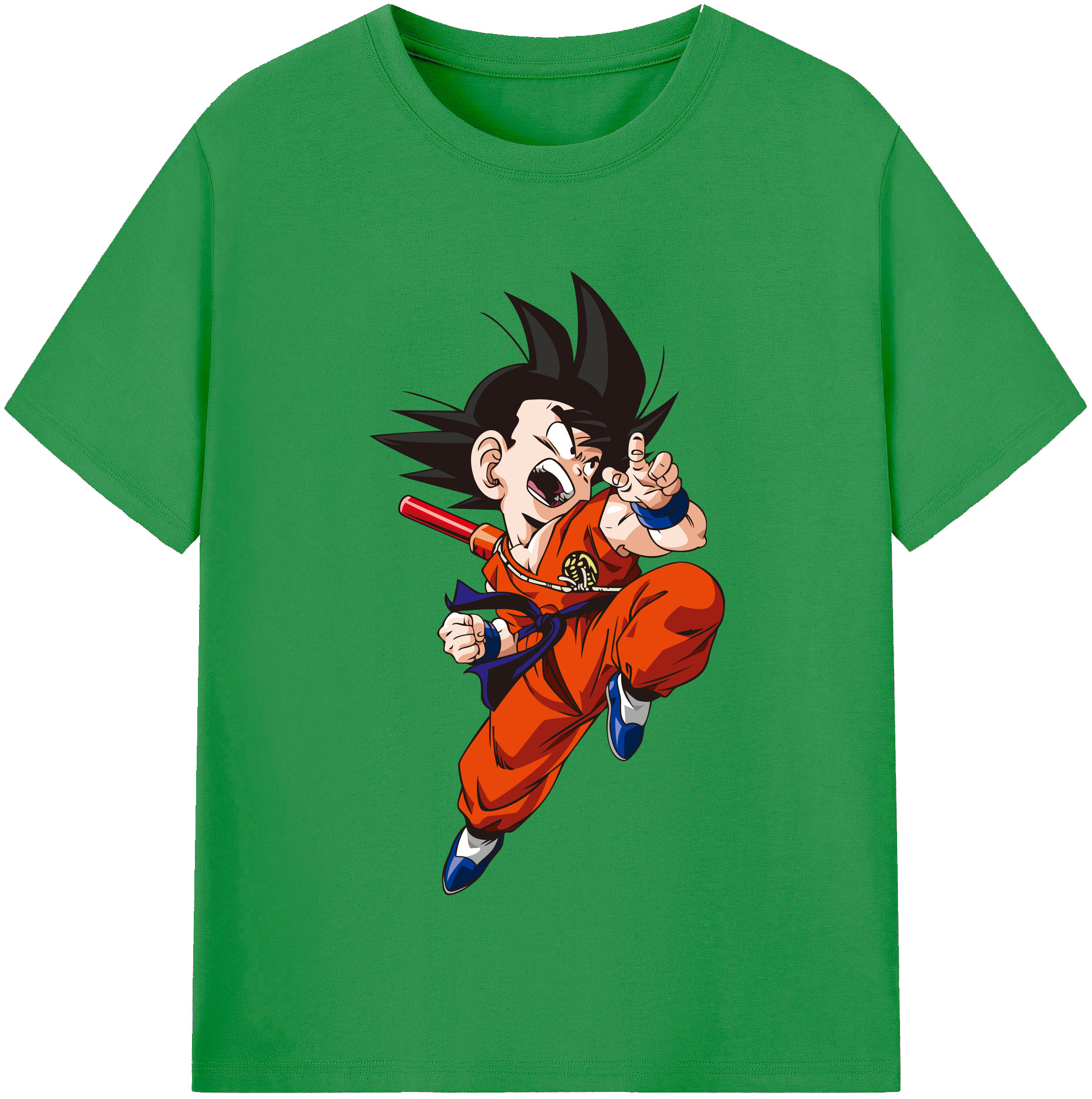 （画像用） ドラゴンボール 孫悟空（そん ごくう）Son Goku カカロット DRAGON BALL Kakarotto レディースカジュアルプリントTシャツ（綿100％）