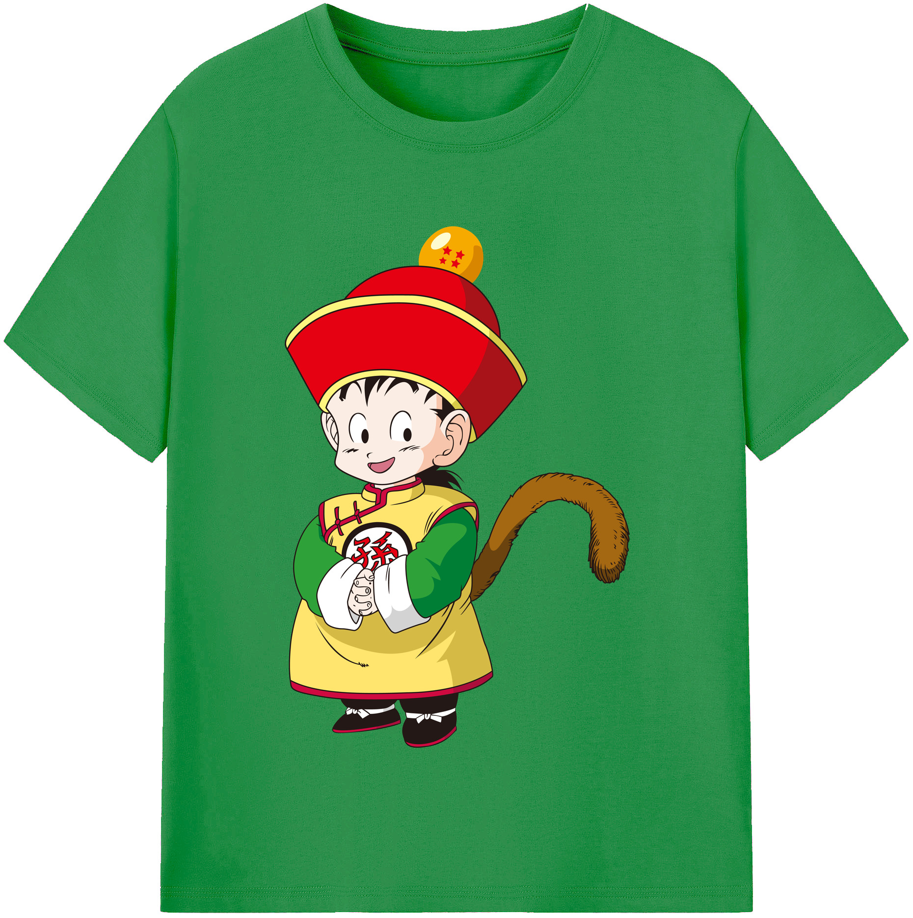 （画像用） ドラゴンボール 孫悟空（そん ごくう）Son Goku カカロット DRAGON BALL Kakarotto レディースカジュアルプリントTシャツ（綿100％）