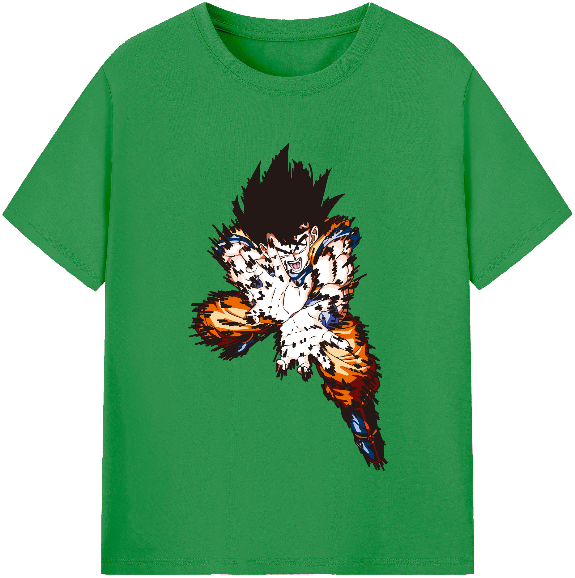 （画像用） ドラゴンボール 孫悟空（そん ごくう）Son Goku カカロット DRAGON BALL Kakarotto レディースカジュアルプリントTシャツ（綿100％）