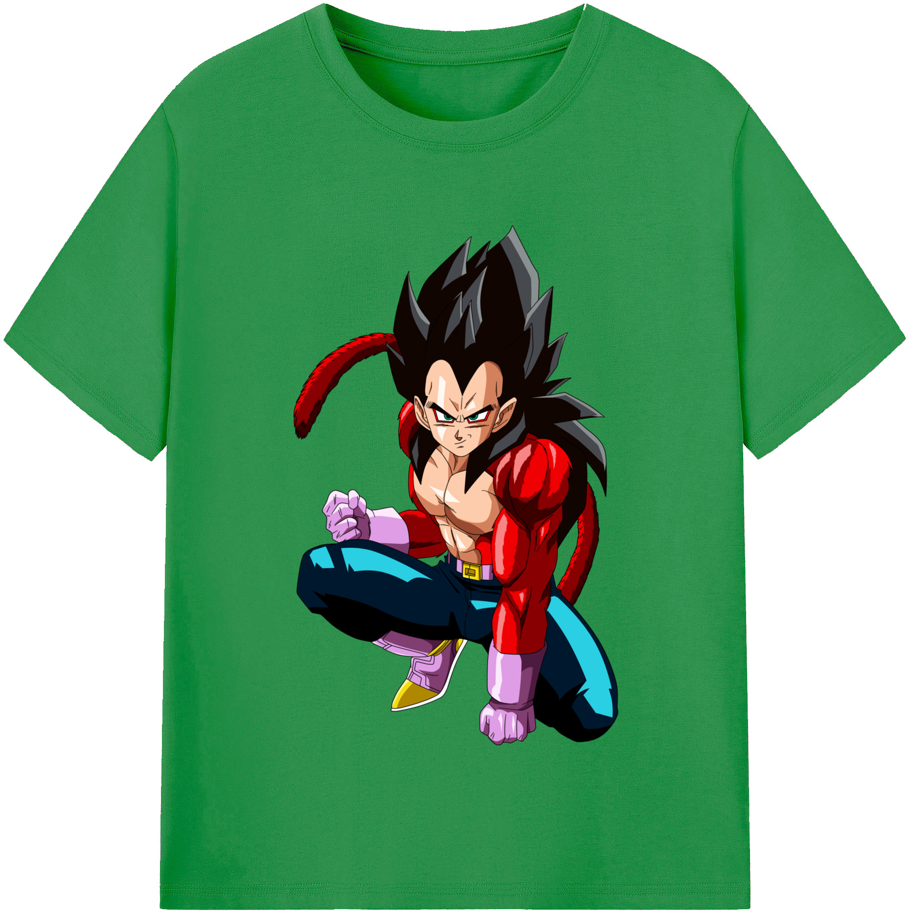 （画像用） ドラゴンボール ベジータ四世（Bejīta Yonsei）DRAGON BALL Vegeta IV レディースカジュアルプリントTシャツ（綿100％）