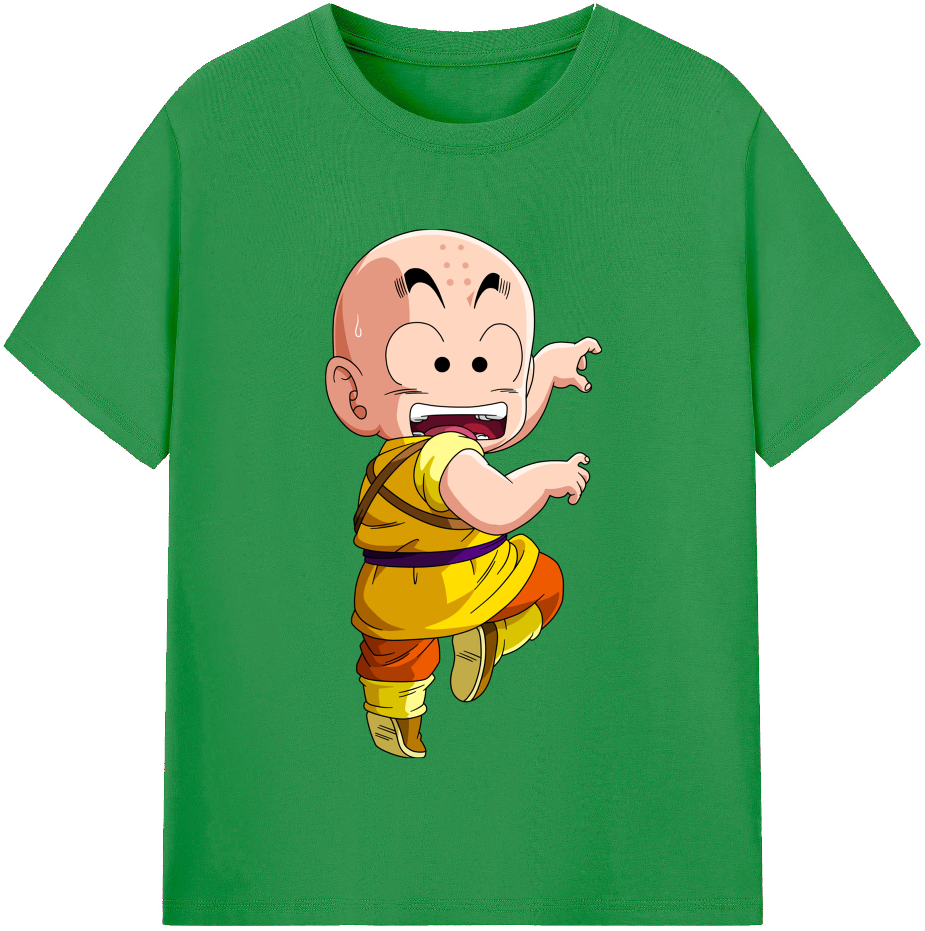 （画像用） ドラゴンボール クリリン DRAGON BALL krillin レディースカジュアルプリントTシャツ（綿100％）