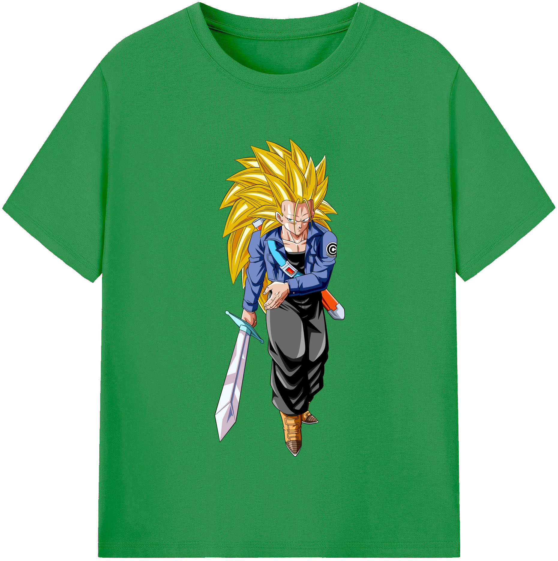 （画像用） ドラゴンボール トランクス（Torankusu）DRAGON BALL Trunks レディースカジュアルプリントTシャツ（綿100％）