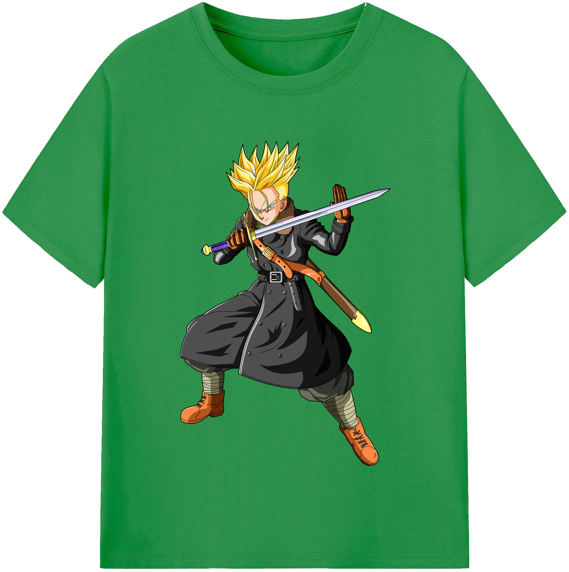 （画像用） ドラゴンボール トランクス（Torankusu）DRAGON BALL Trunks レディースカジュアルプリントTシャツ（綿100％）