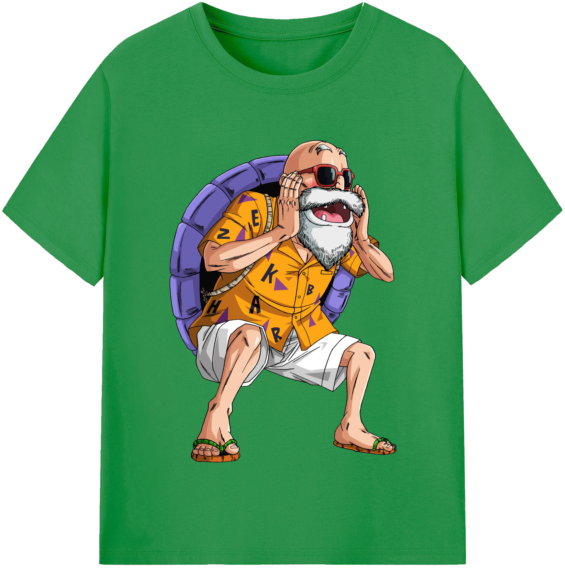（画像用） ドラゴンボール 亀仙人（かめせんにん） DRAGON BALL Master Roshi Kame Sennin レディースカジュアルプリントTシャツ（綿100％）