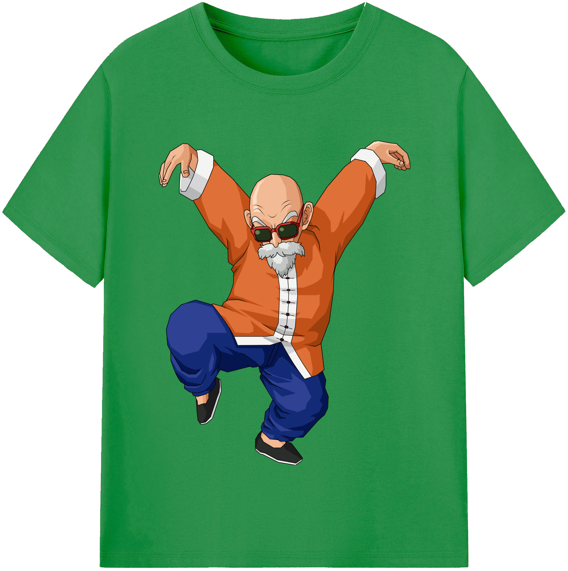 （画像用） ドラゴンボール 亀仙人（かめせんにん） DRAGON BALL Master Roshi Kame Sennin レディースカジュアルプリントTシャツ（綿100％）