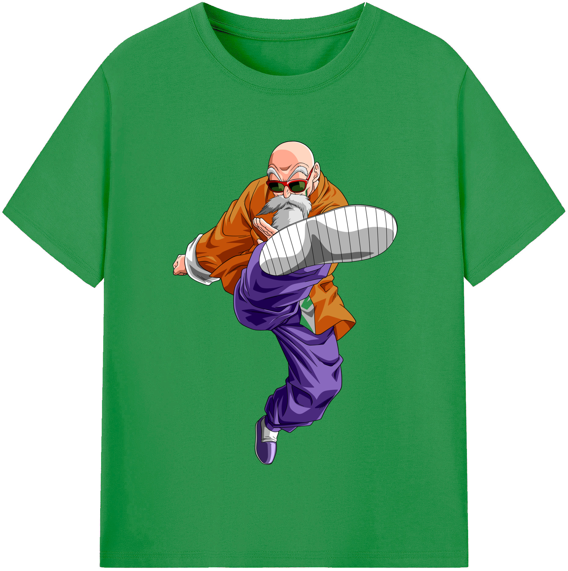 （画像用） ドラゴンボール 亀仙人（かめせんにん） DRAGON BALL Master Roshi Kame Sennin レディースカジュアルプリントTシャツ（綿100％）