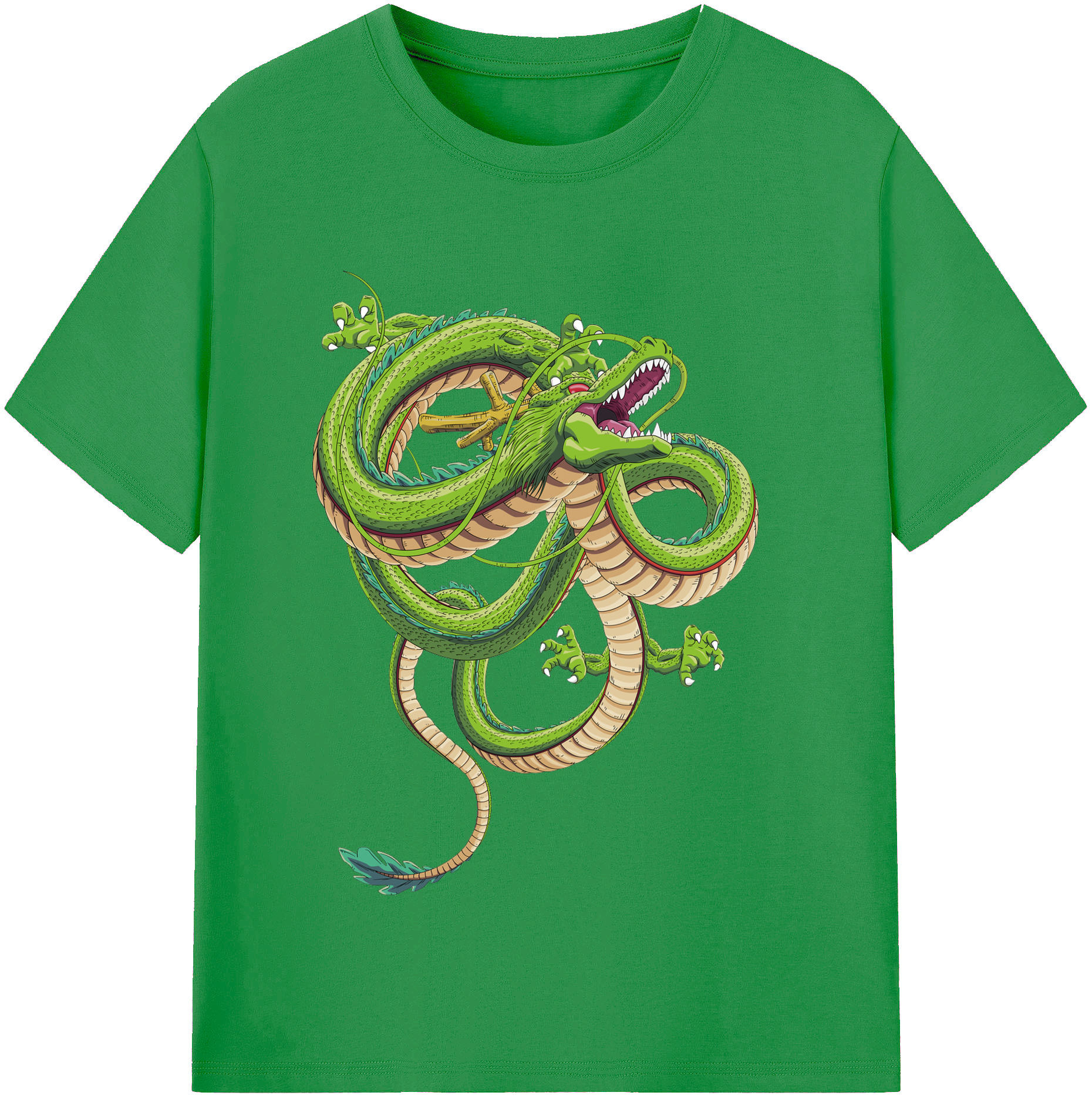 （画像用） ドラゴンボール 神龍 シェンロン DRAGON BALL Shenron レディースカジュアルプリントTシャツ（綿100％）