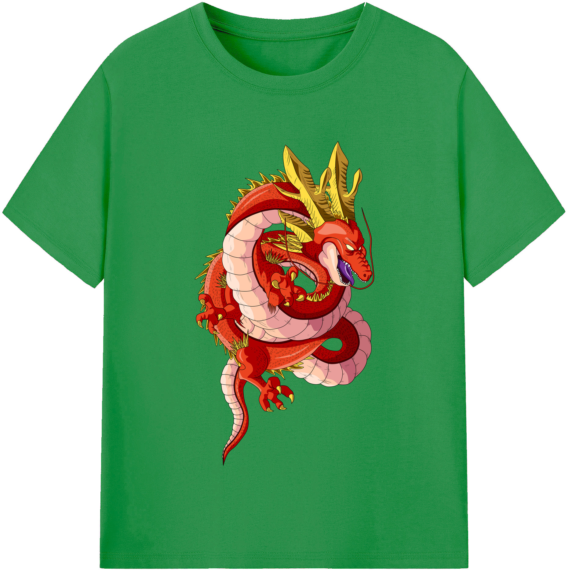 （画像用） ドラゴンボール 神龍 シェンロン DRAGON BALL Shenron レディースカジュアルプリントTシャツ（綿100％）