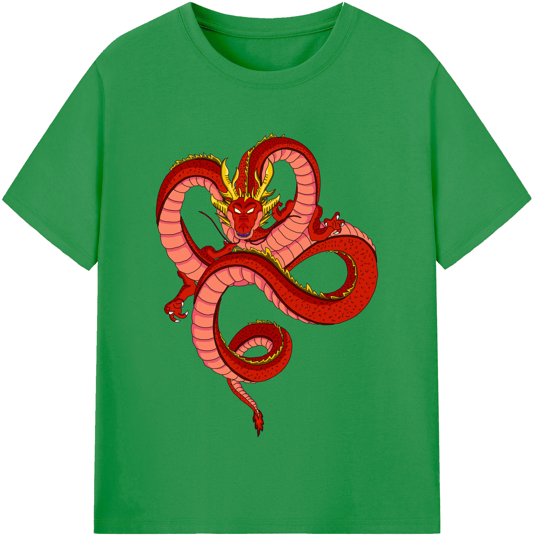 （画像用） ドラゴンボール 神龍 シェンロン DRAGON BALL Shenron レディースカジュアルプリントTシャツ（綿100％）
