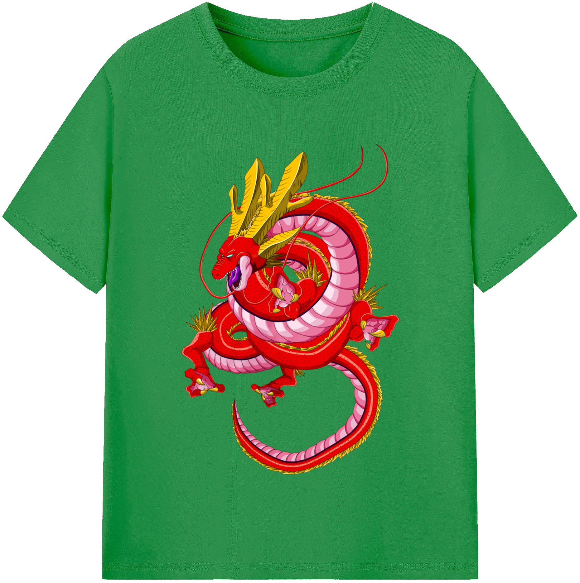 （画像用） ドラゴンボール 神龍 シェンロン DRAGON BALL Shenron レディースカジュアルプリントTシャツ（綿100％）