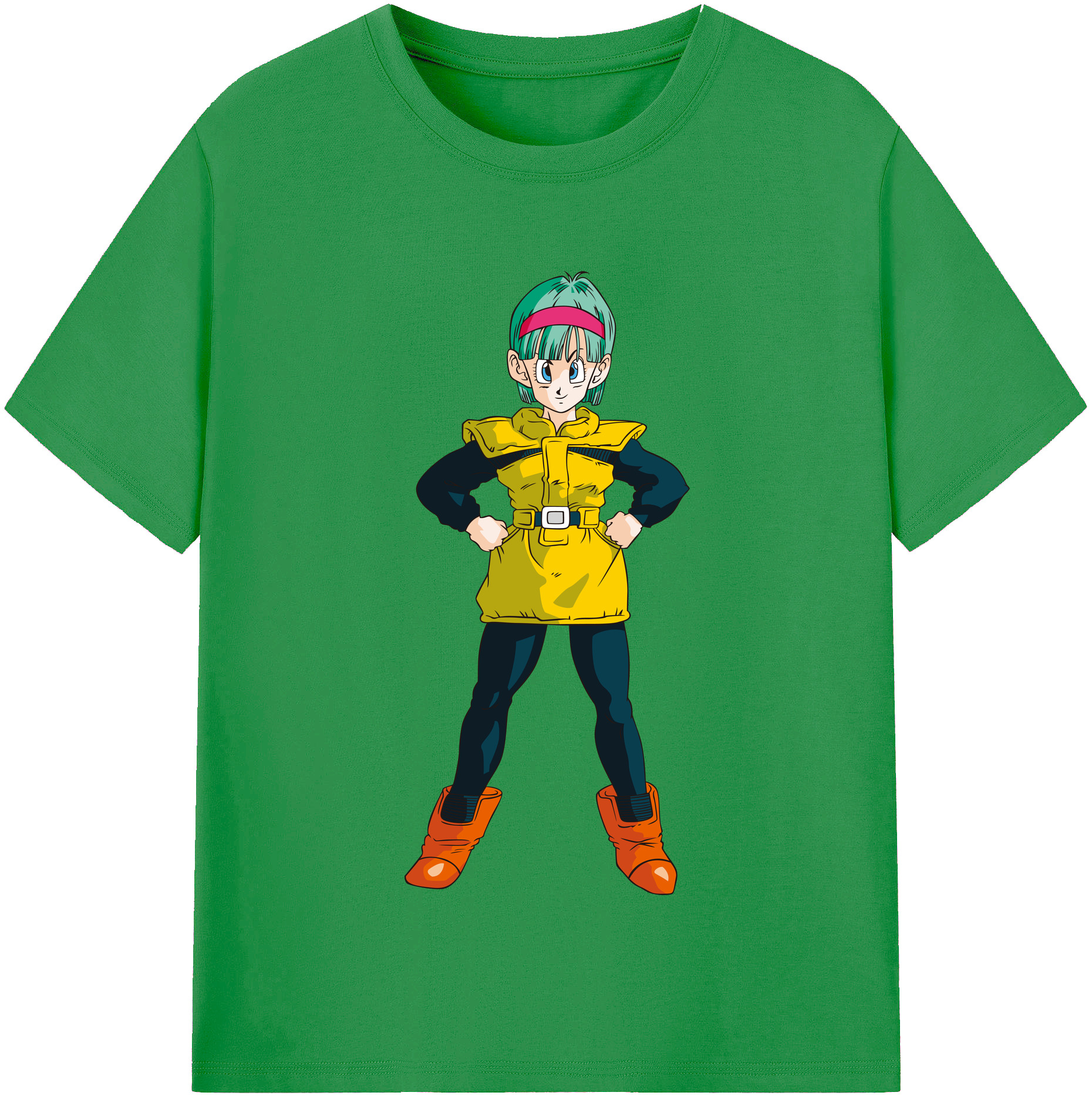 （画像用） ドラゴンボール ブルマ DRAGON BALL Bulma レディースカジュアルプリントTシャツ（綿100％）