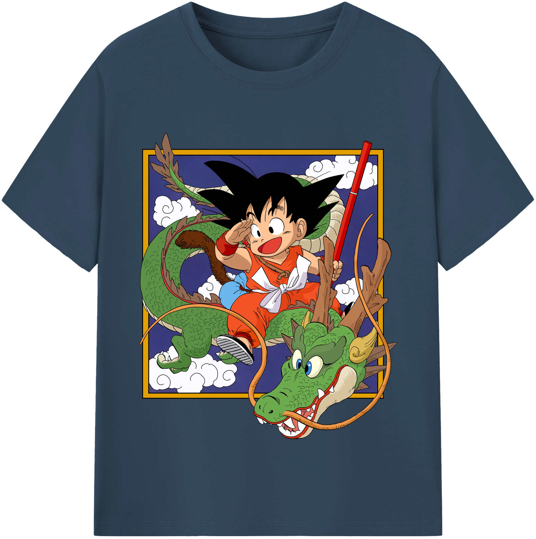 （画像用） ドラゴンボール 孫悟空（そん ごくう）Son Goku カカロット DRAGON BALL Kakarotto レディースカジュアルプリントTシャツ（綿100％）