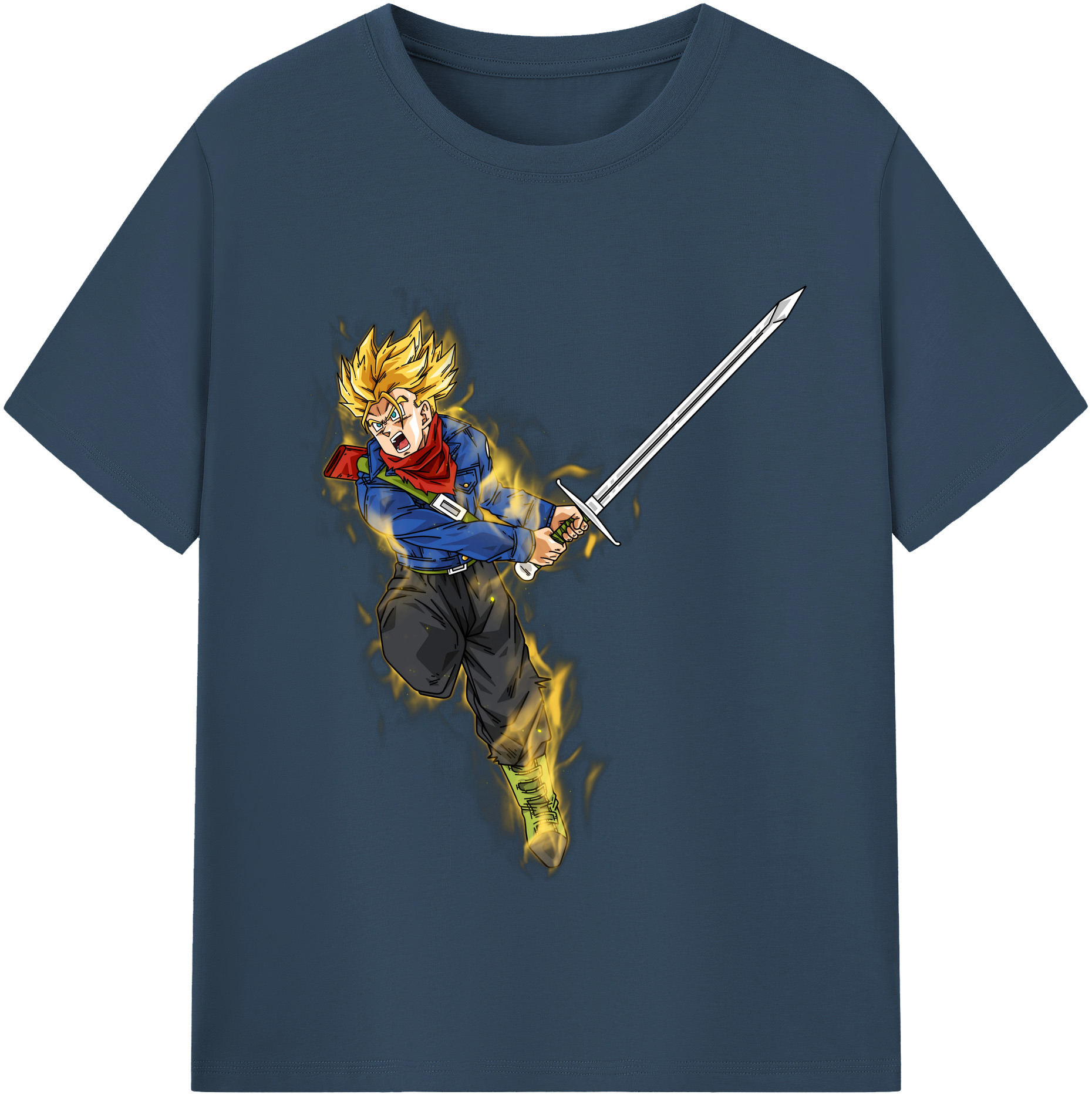 （画像用） ドラゴンボール トランクス（Torankusu）DRAGON BALL Trunks レディースカジュアルプリントTシャツ（綿100％）