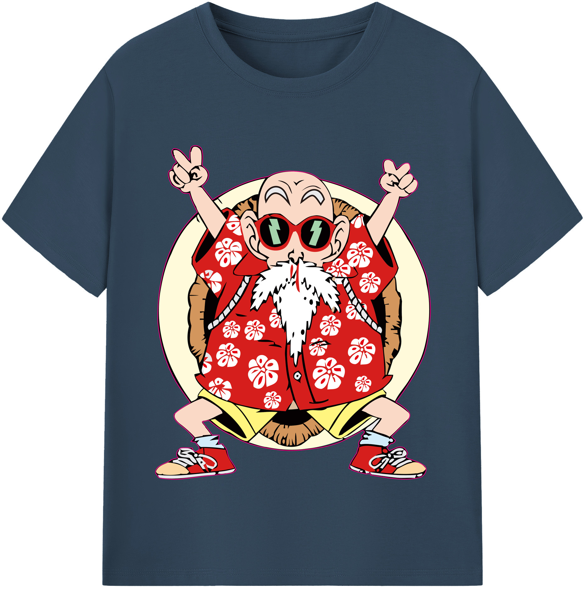 （画像用） ドラゴンボール 亀仙人（かめせんにん） DRAGON BALL Master Roshi Kame Sennin レディースカジュアルプリントTシャツ（綿100％）