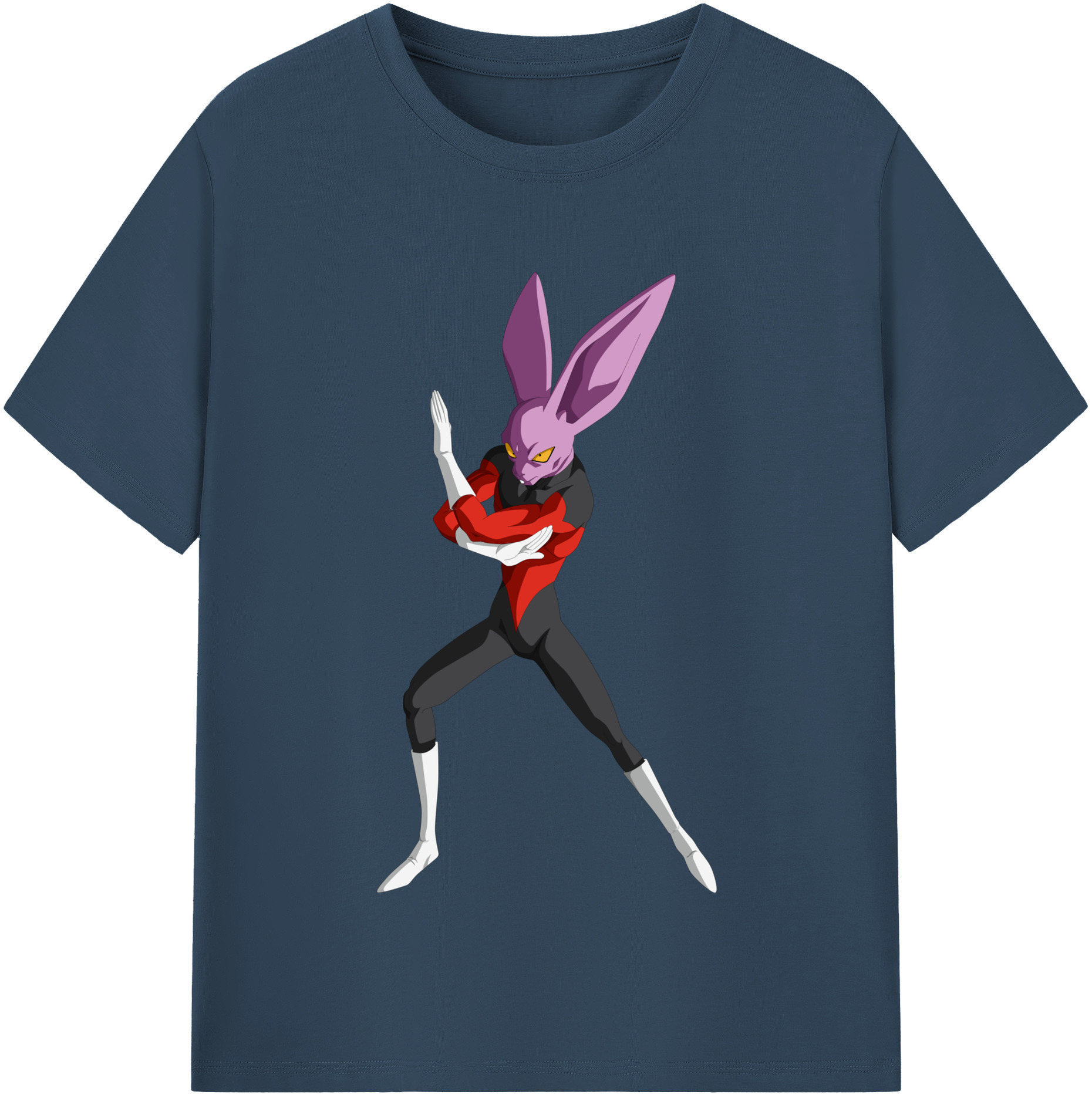 （画像用） ドラゴンボール ビルス 破壊神ビルス DRAGON BALL Beerus Birusu レディースカジュアルプリントTシャツ（綿100％）