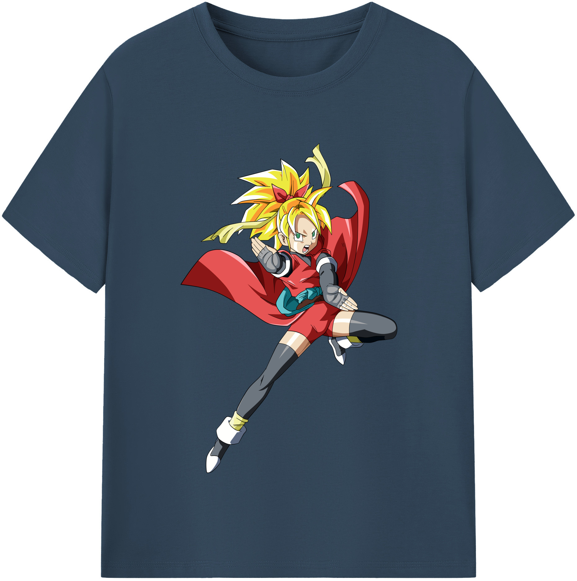 （画像用） ドラゴンボール カリフラ DRAGON BALL Caulifla レディースカジュアルプリントTシャツ（綿100％）