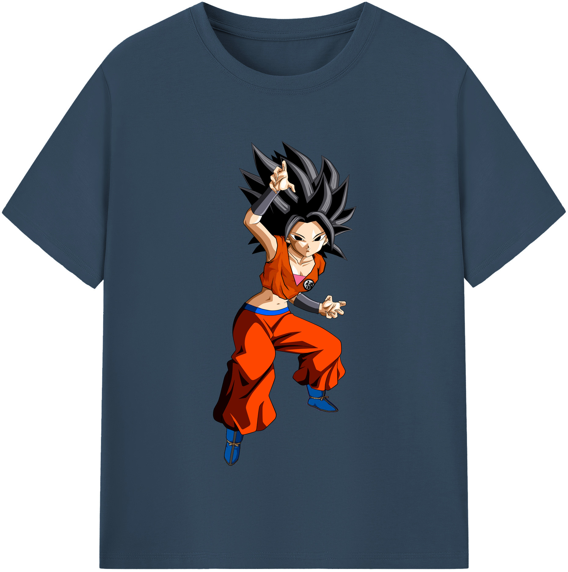 （画像用） ドラゴンボール カリフラ DRAGON BALL Caulifla レディースカジュアルプリントTシャツ（綿100％）