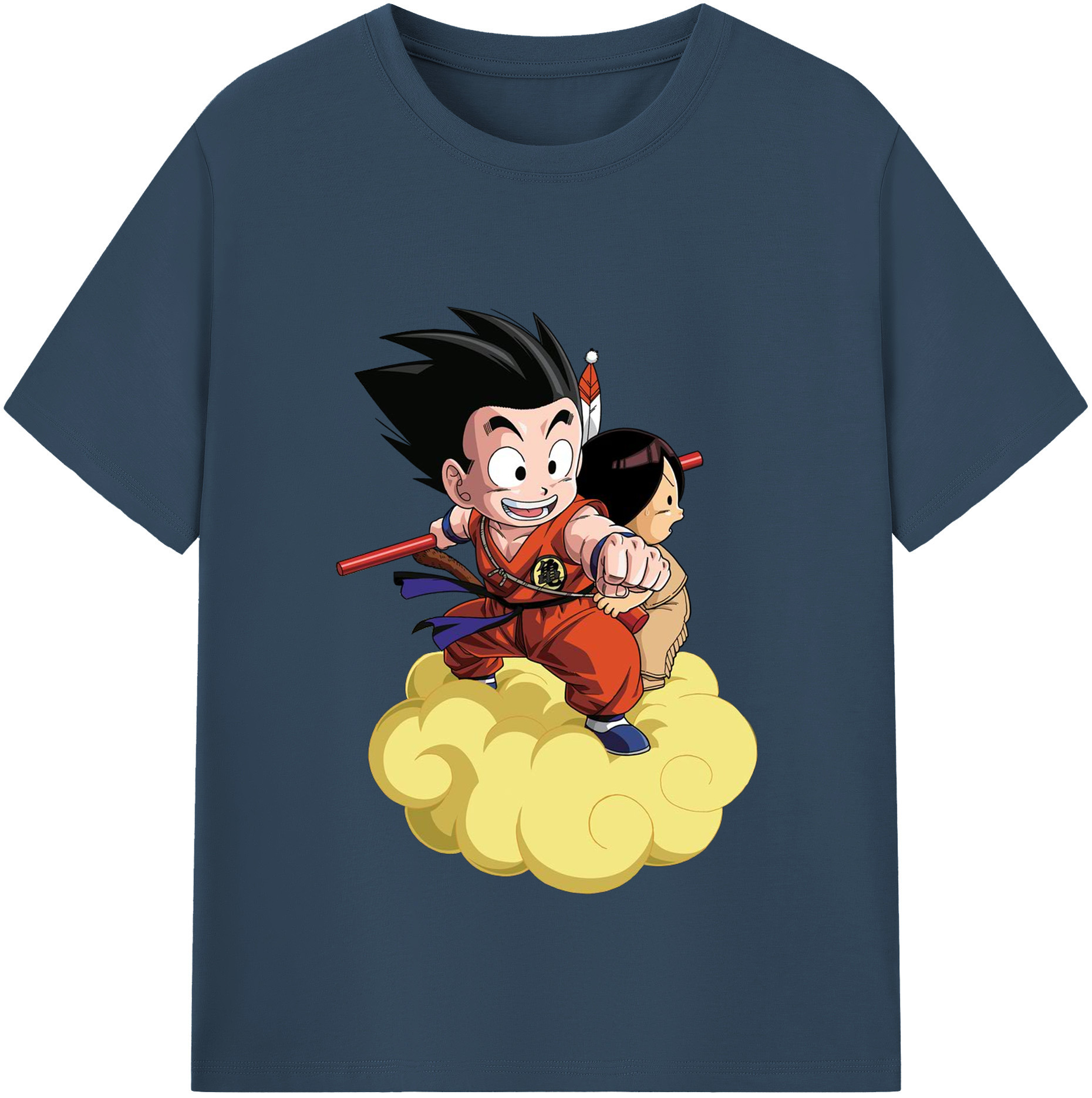 （画像用） ドラゴンボール 孫悟空（そん ごくう）Son Goku カカロット DRAGON BALL Kakarotto レディースカジュアルプリントTシャツ（綿100％）