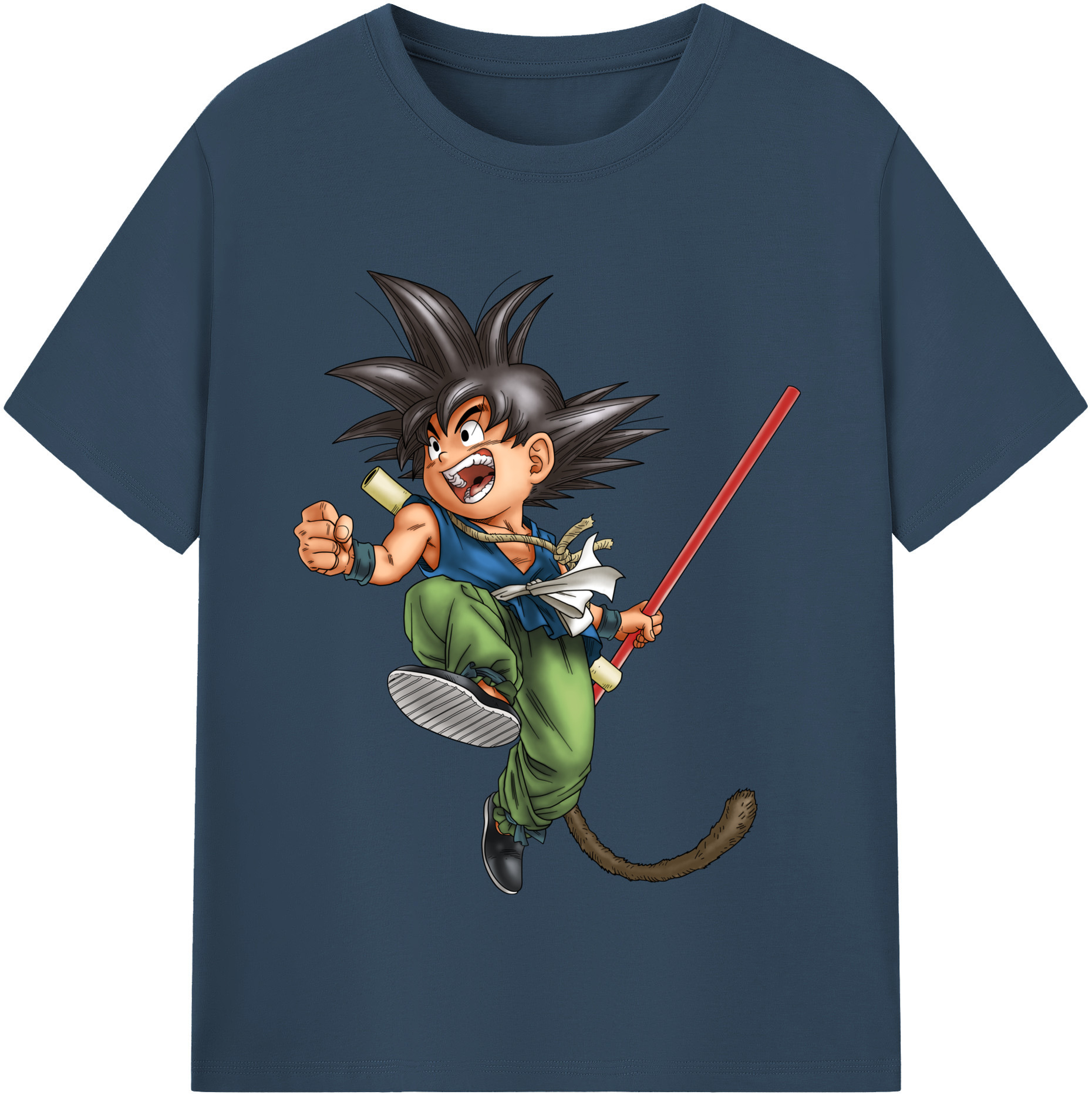 （画像用） ドラゴンボール 孫悟空（そん ごくう）Son Goku カカロット DRAGON BALL Kakarotto レディースカジュアルプリントTシャツ（綿100％）