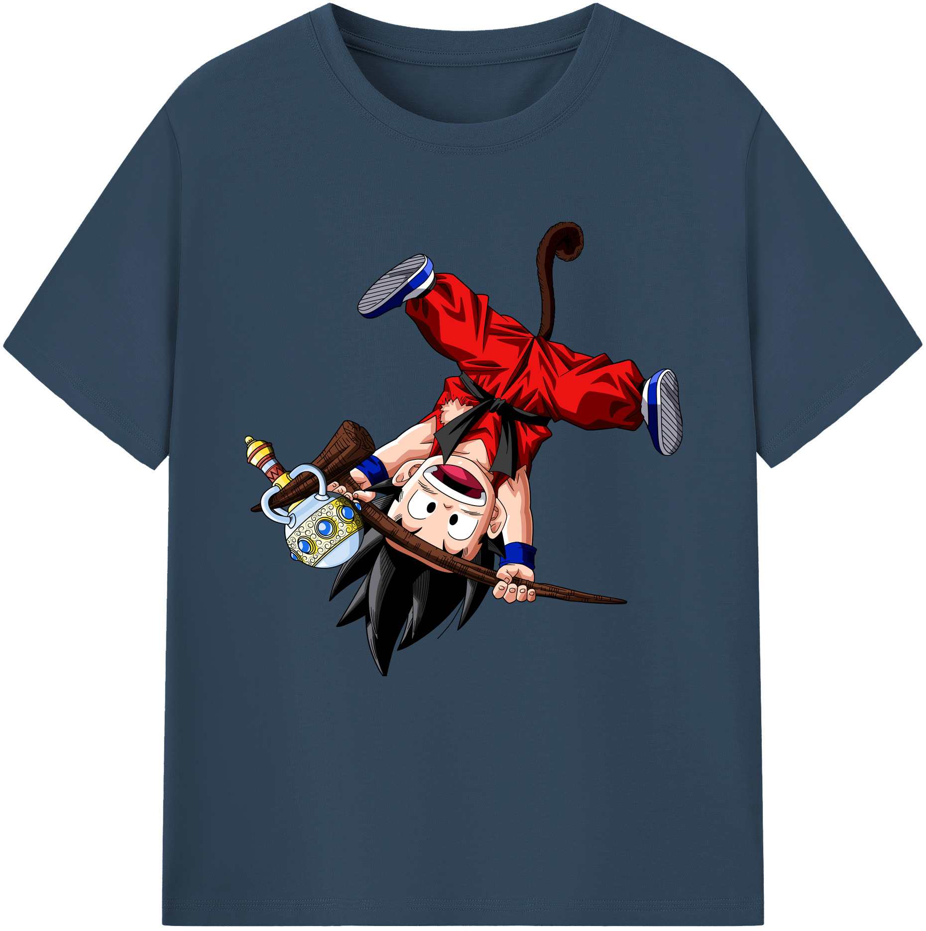 （画像用） ドラゴンボール 孫悟空（そん ごくう）Son Goku カカロット DRAGON BALL Kakarotto レディースカジュアルプリントTシャツ（綿100％）