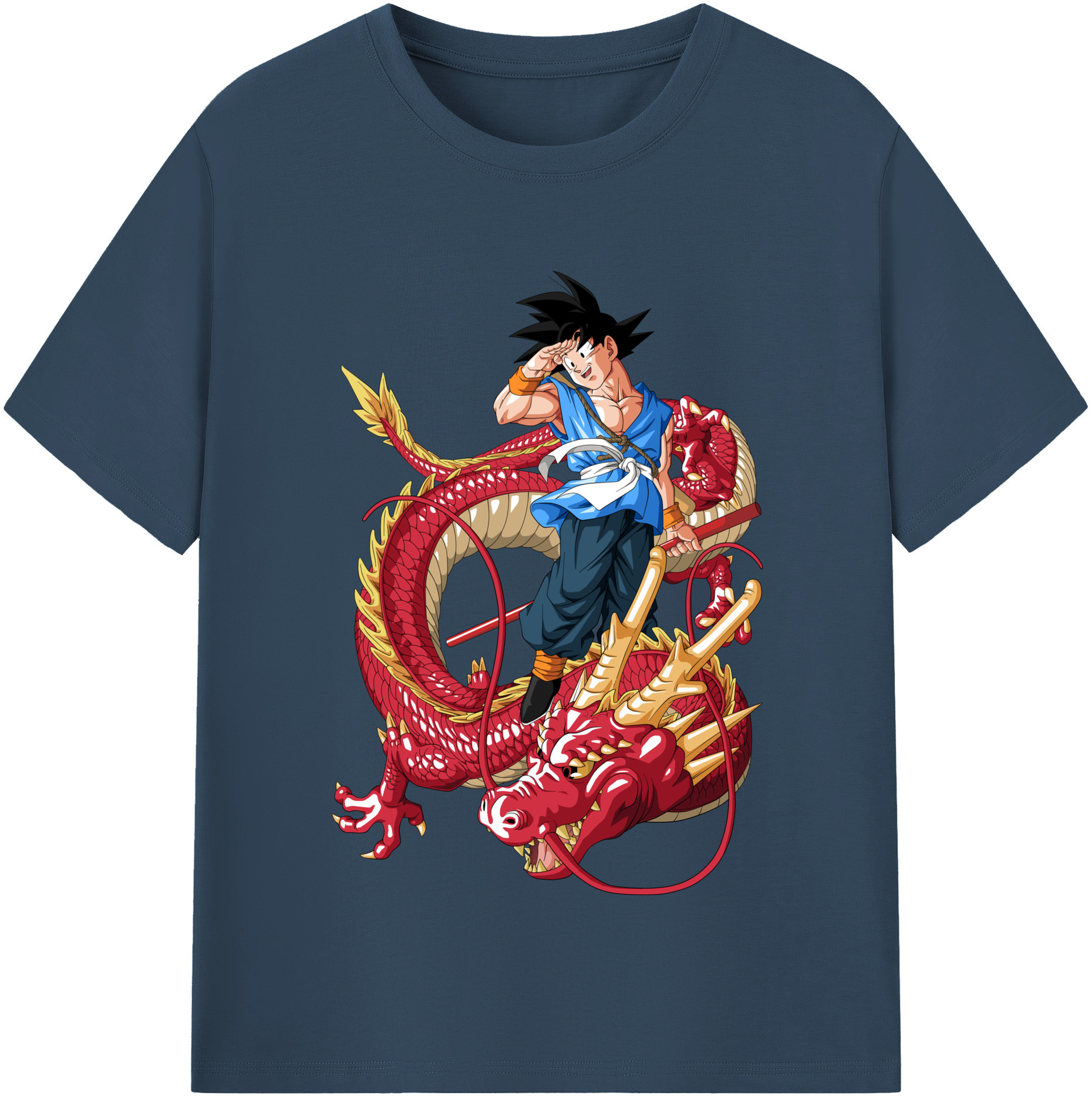 （画像用） ドラゴンボール 孫悟空（そん ごくう）Son Goku カカロット DRAGON BALL Kakarotto レディースカジュアルプリントTシャツ（綿100％）