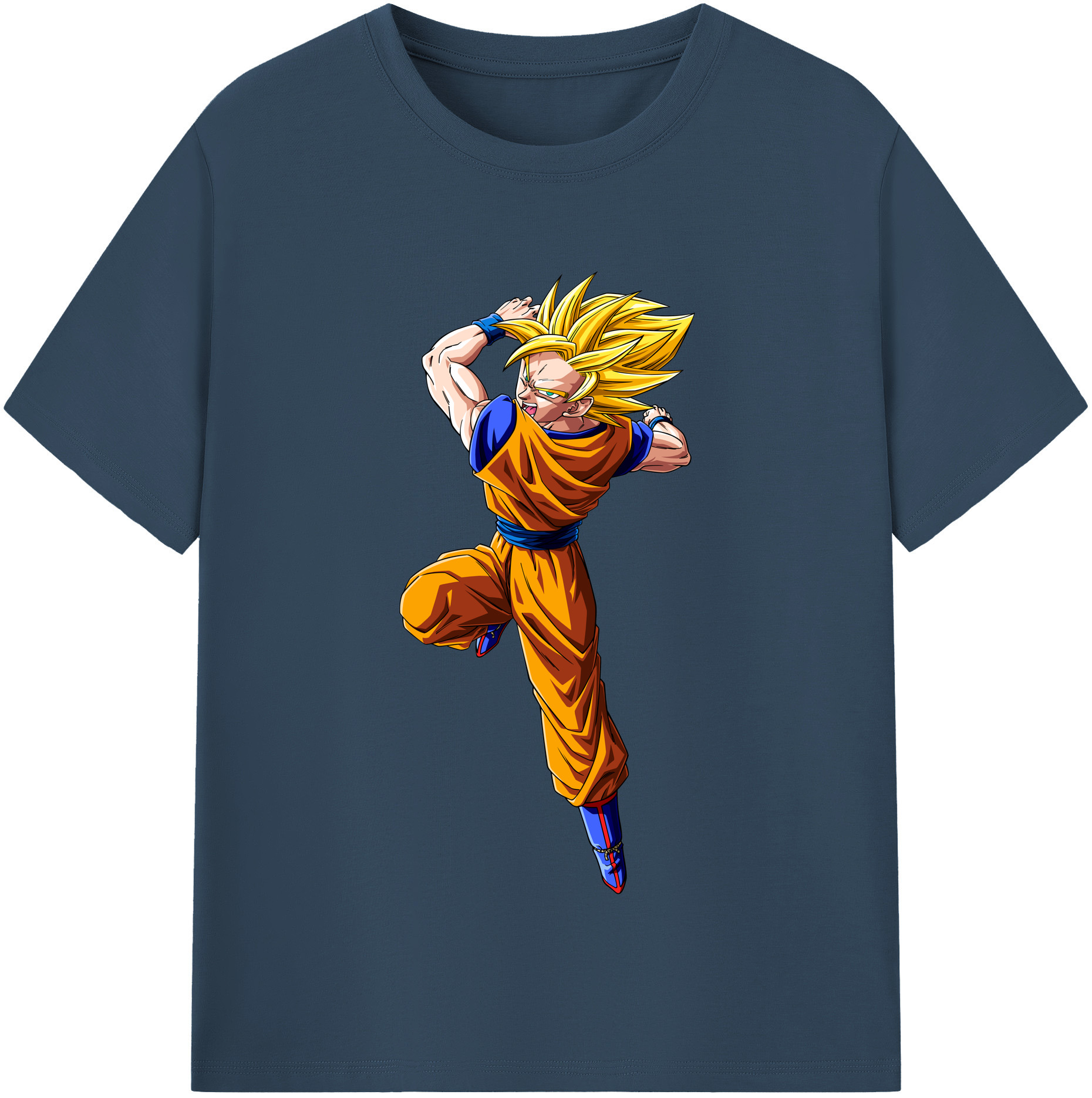 （画像用） ドラゴンボール 孫悟空（そん ごくう）Son Goku カカロット DRAGON BALL Kakarotto レディースカジュアルプリントTシャツ（綿100％）