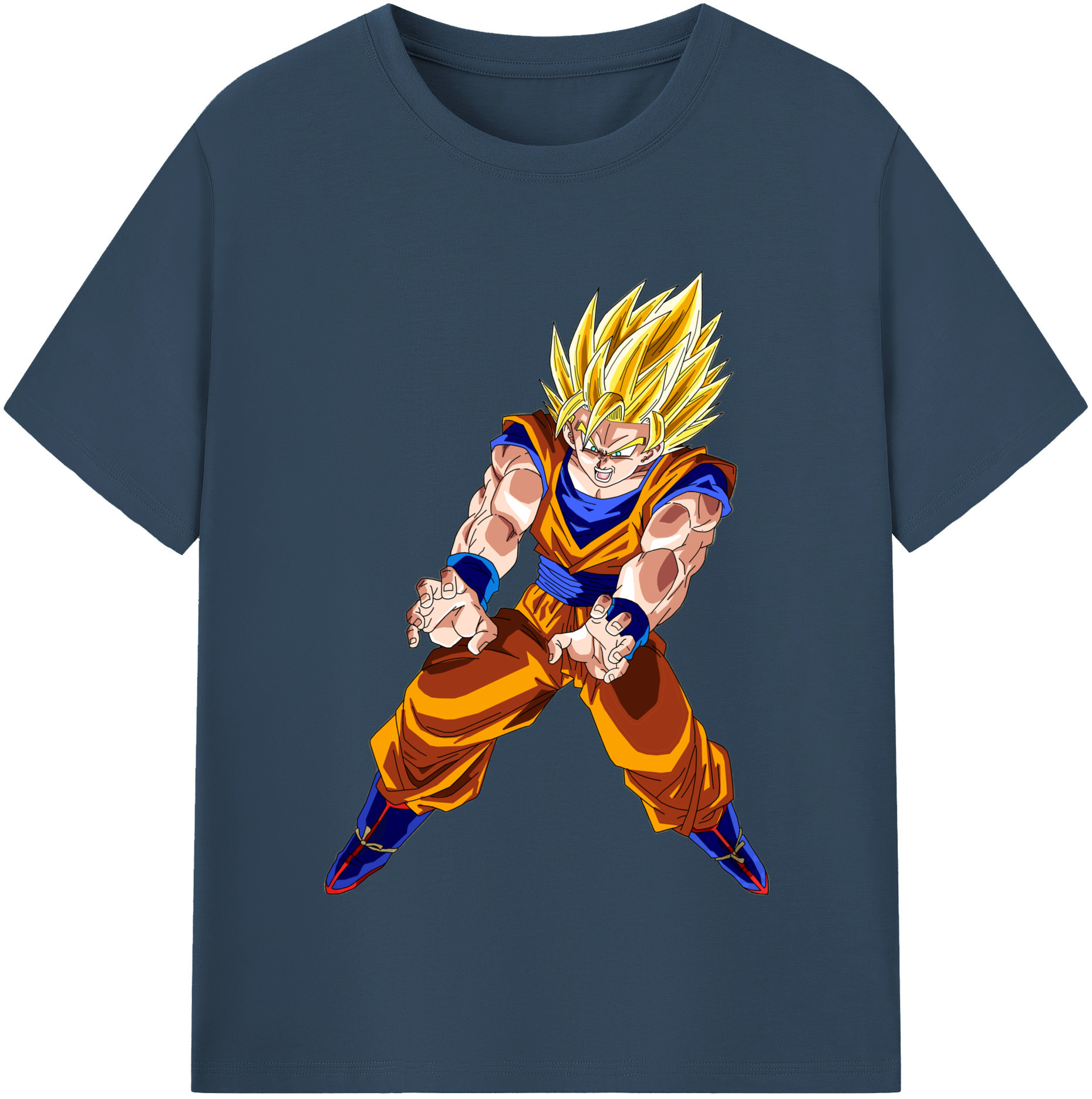 （画像用） ドラゴンボール 孫悟空（そん ごくう）Son Goku カカロット DRAGON BALL Kakarotto レディースカジュアルプリントTシャツ（綿100％）