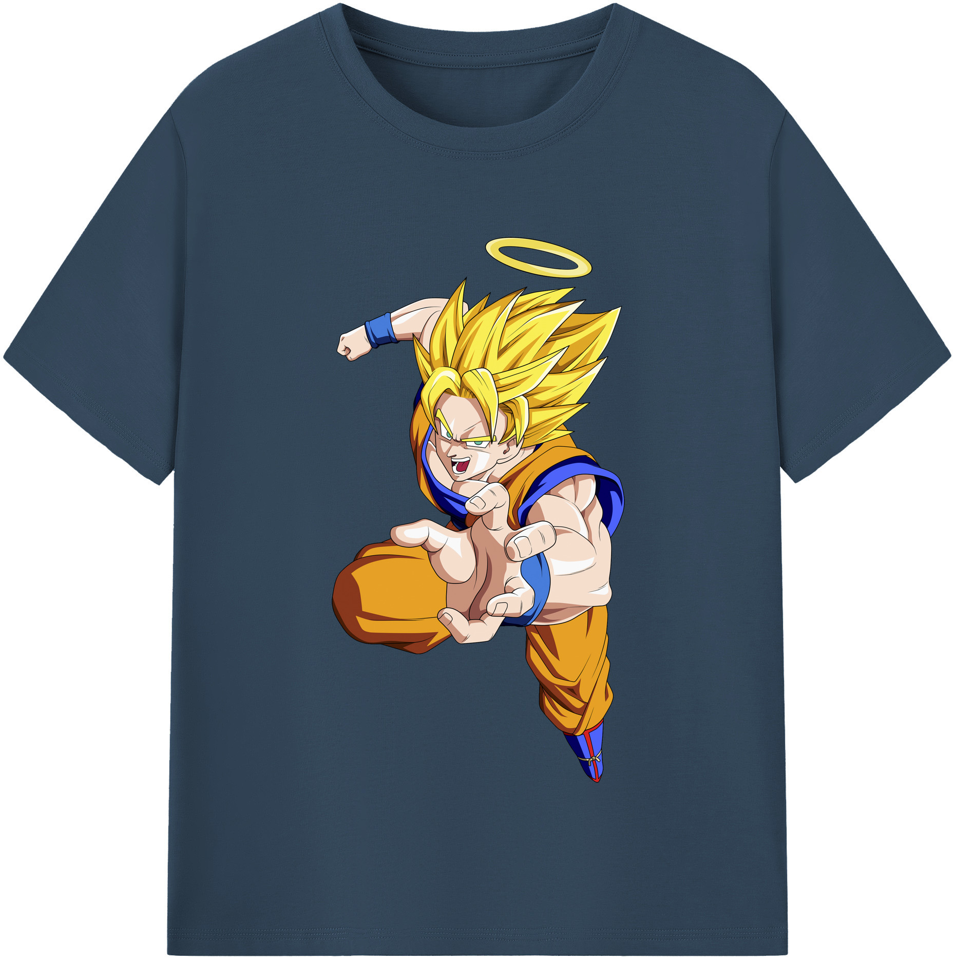 （画像用） ドラゴンボール 孫悟空（そん ごくう）Son Goku カカロット DRAGON BALL Kakarotto レディースカジュアルプリントTシャツ（綿100％）