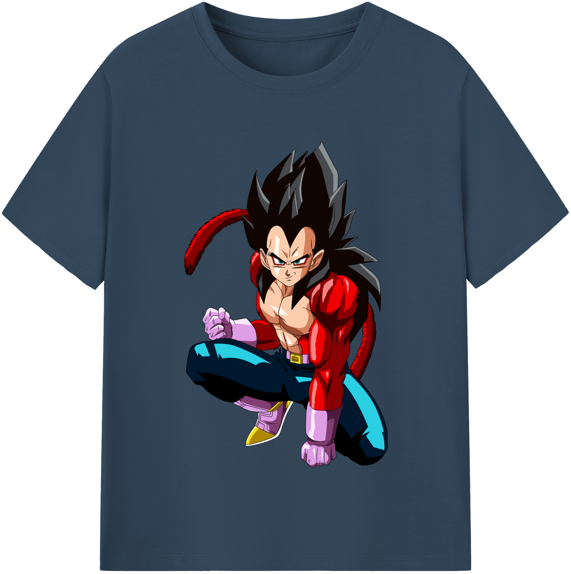 （画像用） ドラゴンボール ベジータ四世（Bejīta Yonsei）DRAGON BALL Vegeta IV レディースカジュアルプリントTシャツ（綿100％）