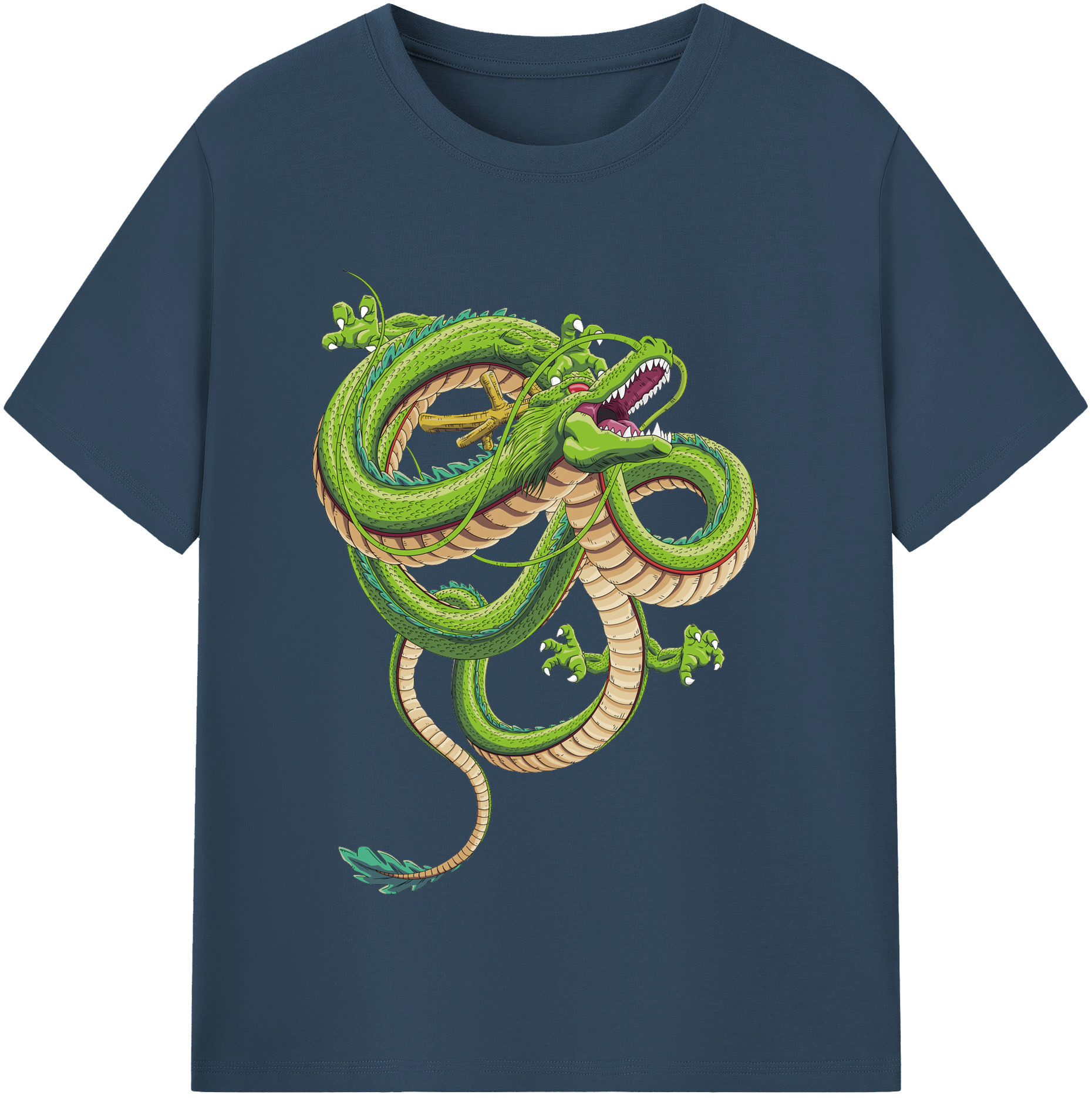 （画像用） ドラゴンボール 神龍 シェンロン DRAGON BALL Shenron レディースカジュアルプリントTシャツ（綿100％）
