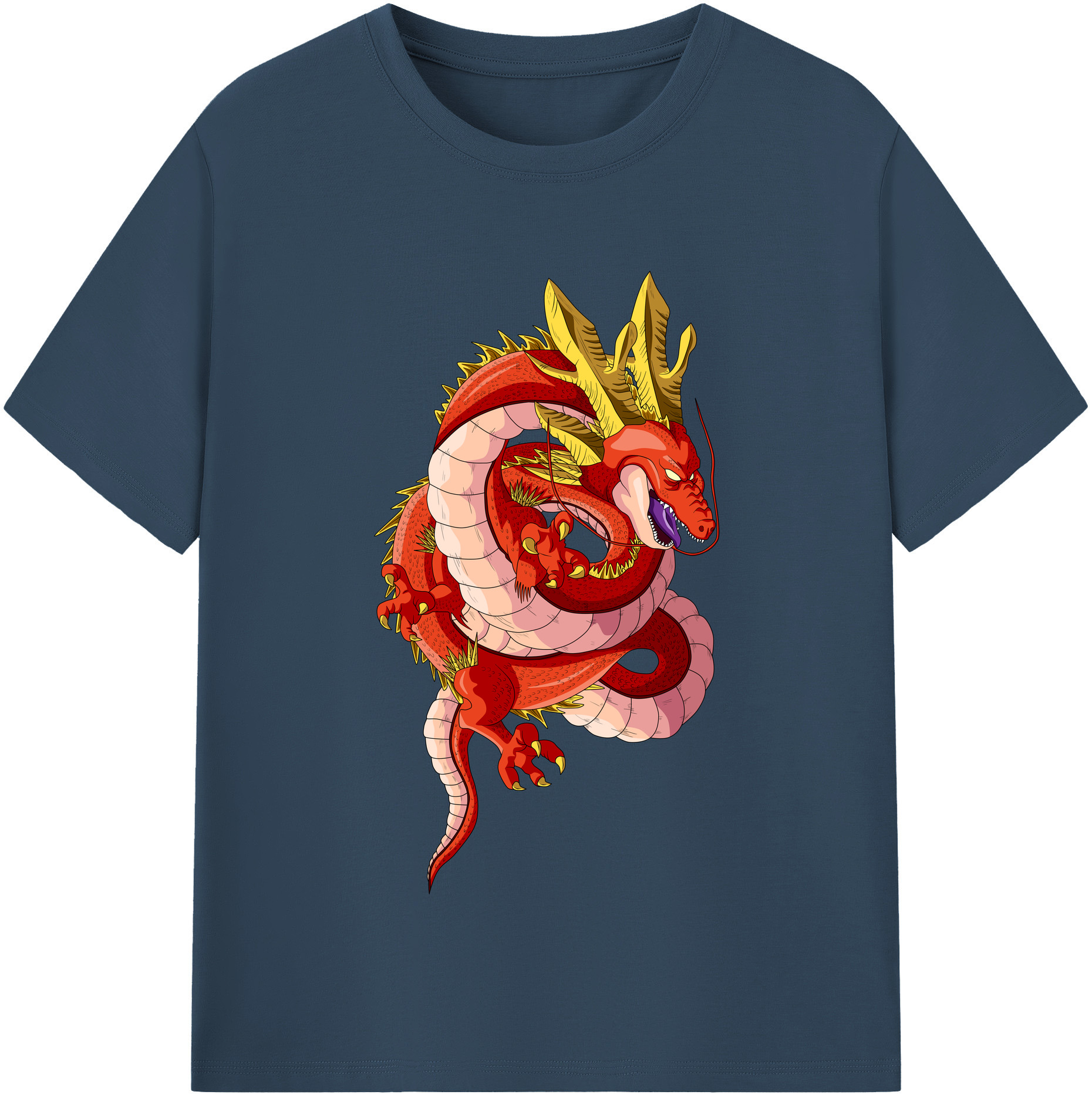 （画像用） ドラゴンボール 神龍 シェンロン DRAGON BALL Shenron レディースカジュアルプリントTシャツ（綿100％）