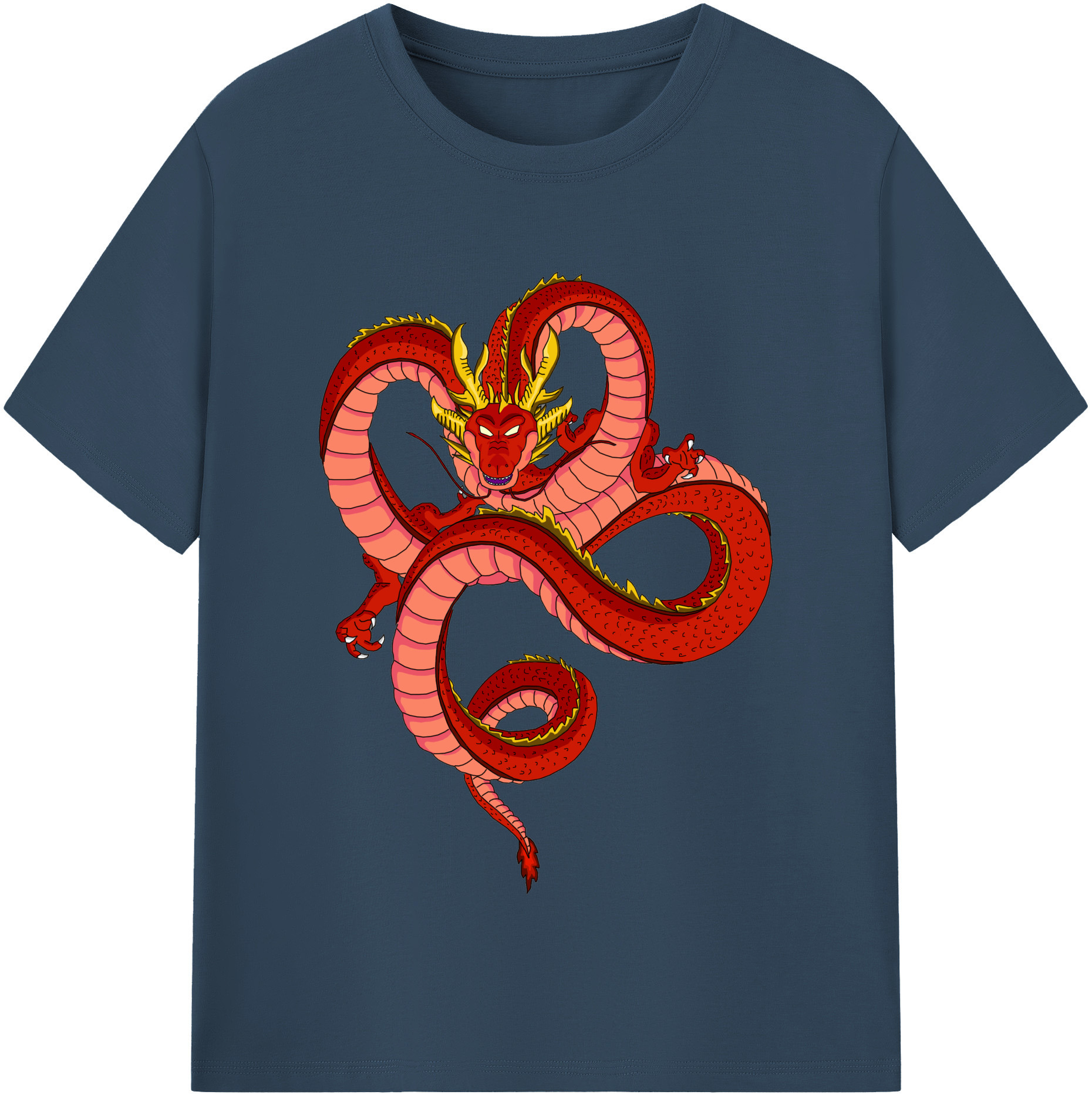 （画像用） ドラゴンボール 神龍 シェンロン DRAGON BALL Shenron レディースカジュアルプリントTシャツ（綿100％）