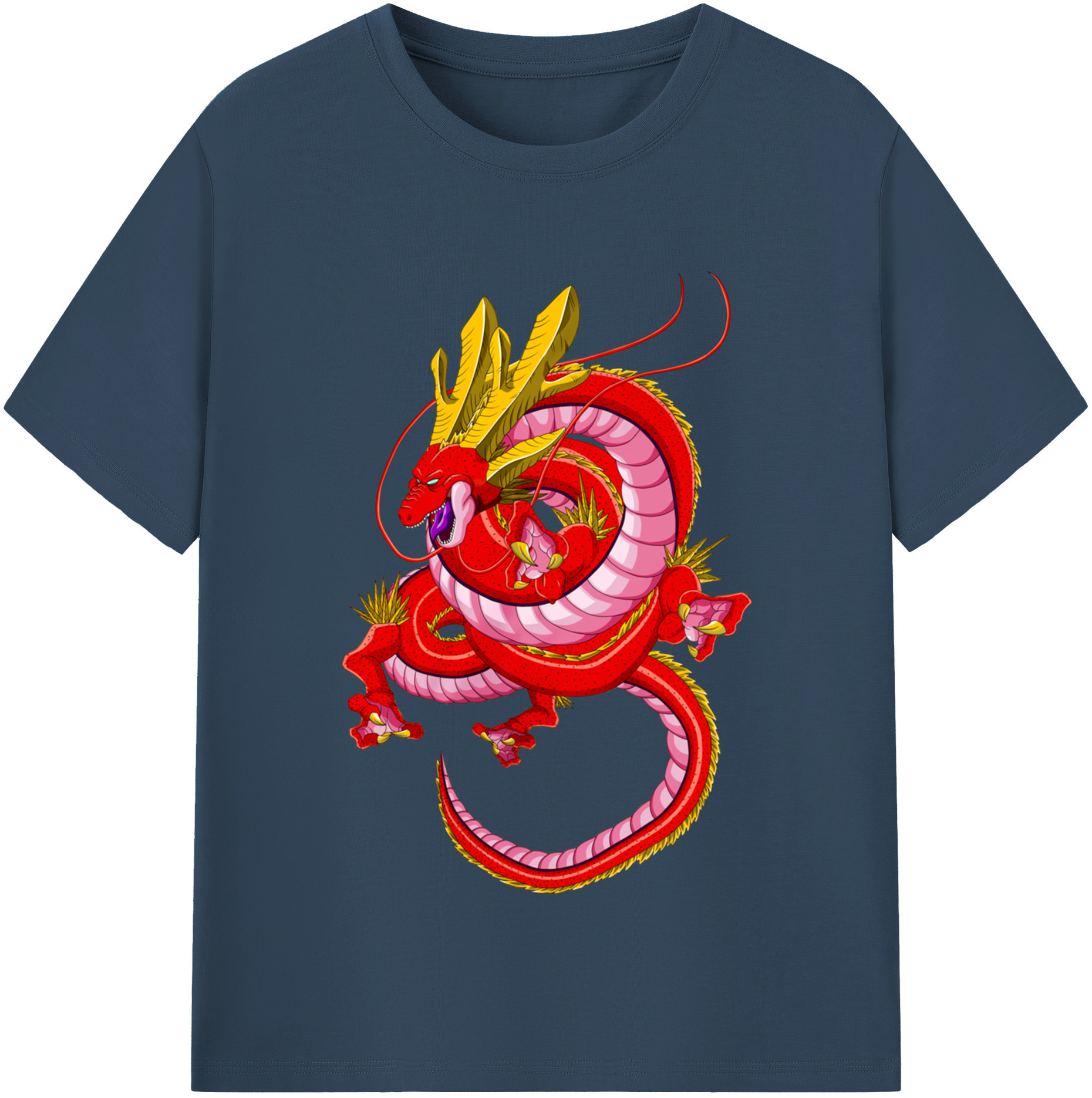 （画像用） ドラゴンボール 神龍 シェンロン DRAGON BALL Shenron レディースカジュアルプリントTシャツ（綿100％）