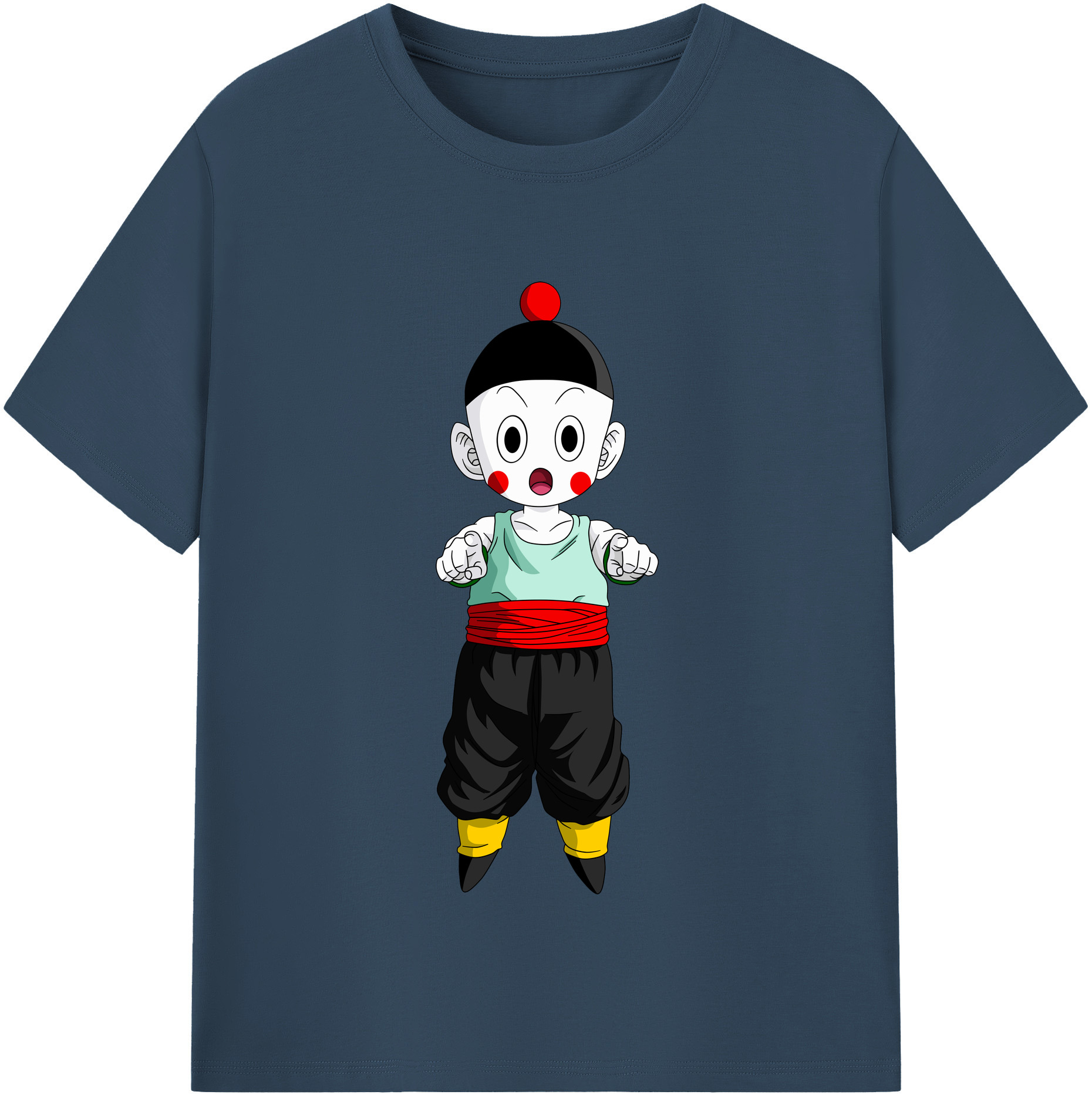 （画像用） ドラゴンボール 餃子（チャオズ）DRAGON BALL Chaoz レディースカジュアルプリントTシャツ（綿100％）