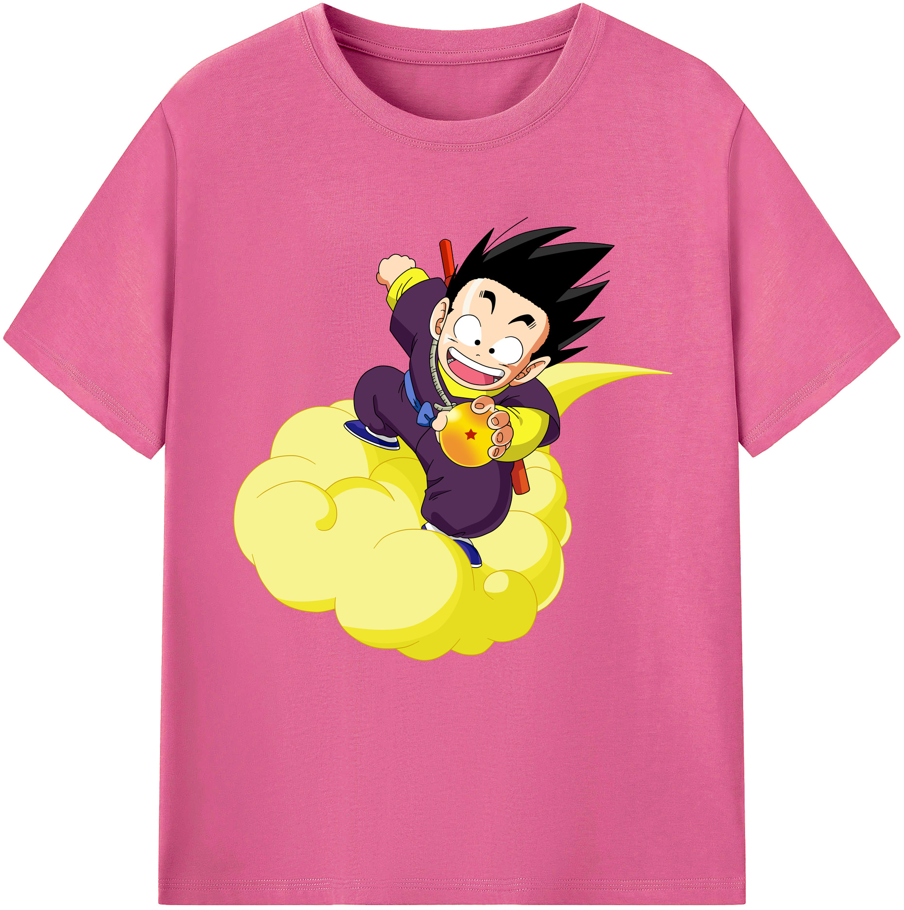 （画像用） ドラゴンボール 孫悟空（そん ごくう）Son Goku カカロット DRAGON BALL Kakarotto レディースカジュアルプリントTシャツ（綿100％）