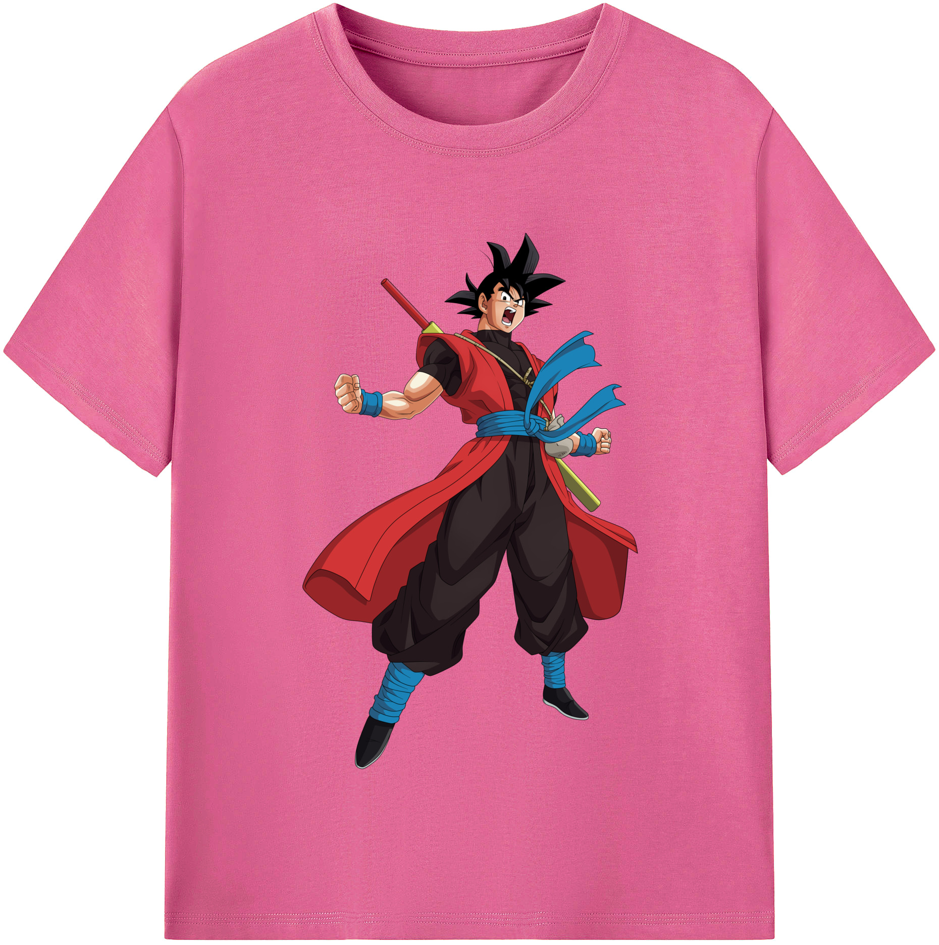 （画像用） ドラゴンボール 孫悟空（そん ごくう）Son Goku カカロット DRAGON BALL Kakarotto レディースカジュアルプリントTシャツ（綿100％）