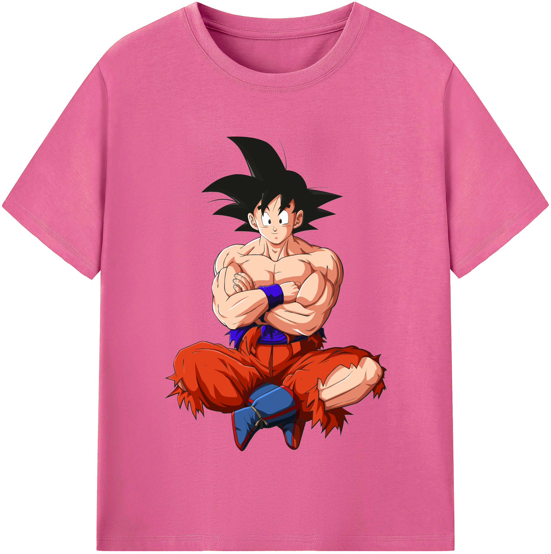 （画像用） ドラゴンボール 孫悟空（そん ごくう）Son Goku カカロット DRAGON BALL Kakarotto レディースカジュアルプリントTシャツ（綿100％）