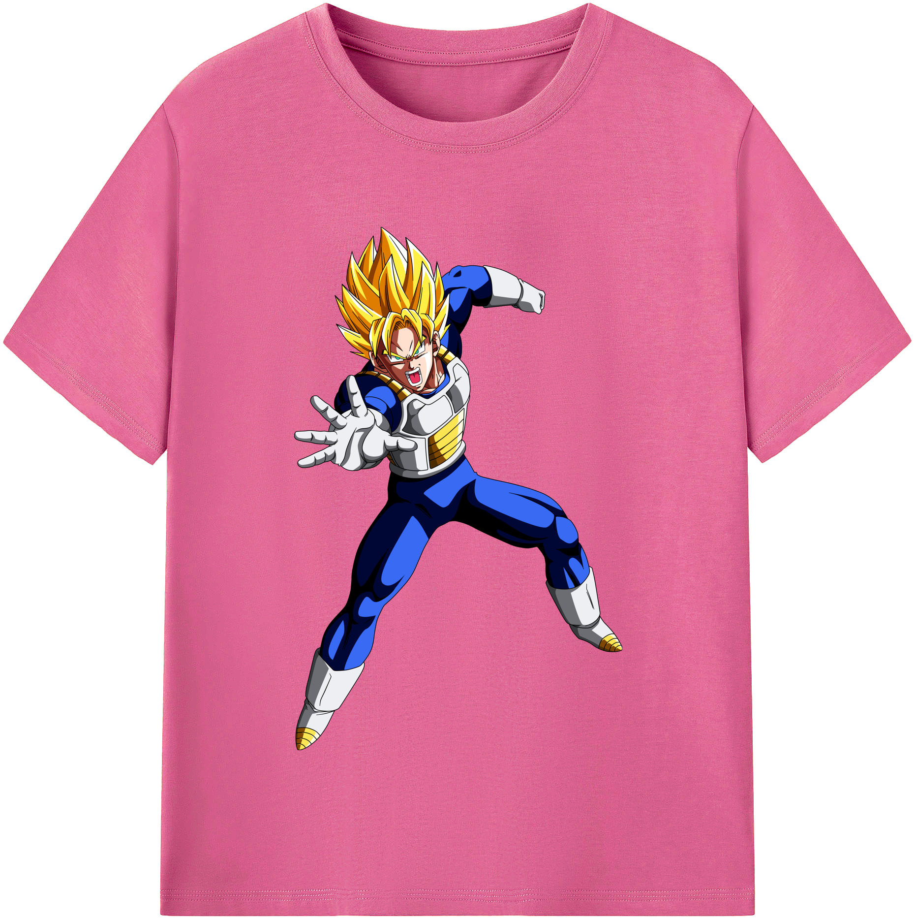 （画像用） ドラゴンボール ベジータ四世（Bejīta Yonsei）DRAGON BALL Vegeta IV レディースカジュアルプリントTシャツ（綿100％）