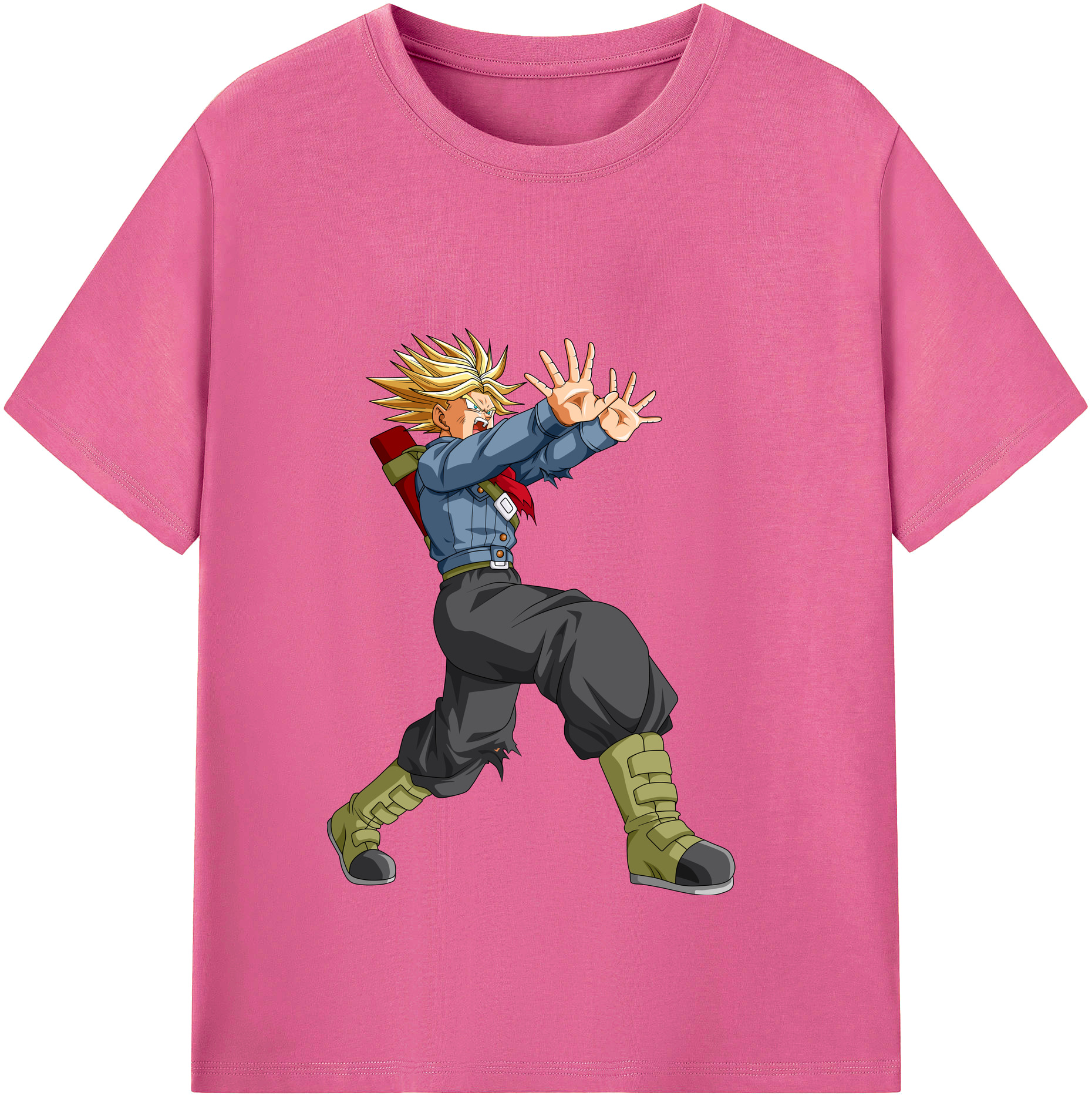（画像用） ドラゴンボール トランクス（Torankusu）DRAGON BALL Trunks レディースカジュアルプリントTシャツ（綿100％）