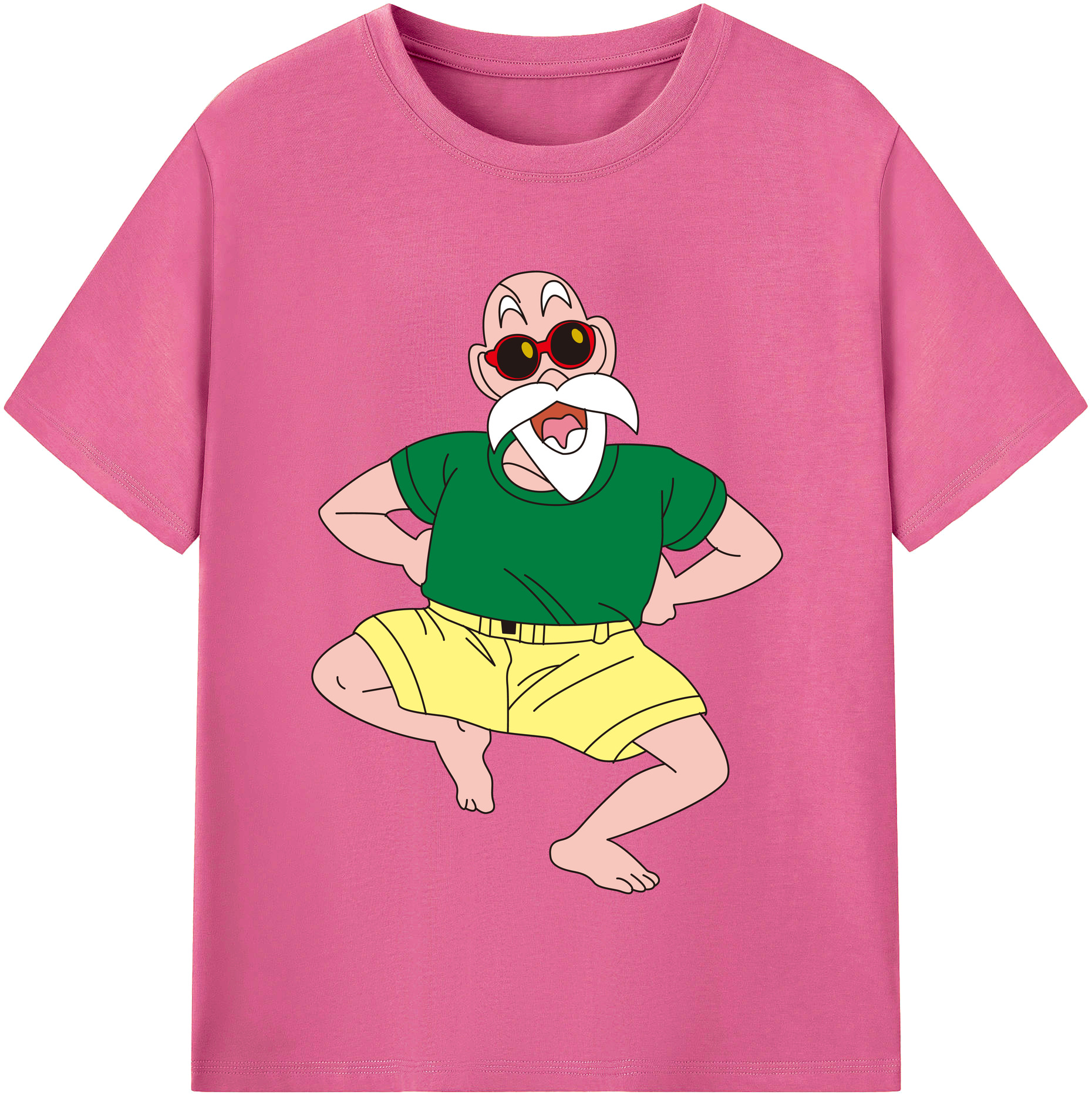 （画像用） ドラゴンボール 亀仙人（かめせんにん） DRAGON BALL Master Roshi Kame Sennin レディースカジュアルプリントTシャツ（綿100％）