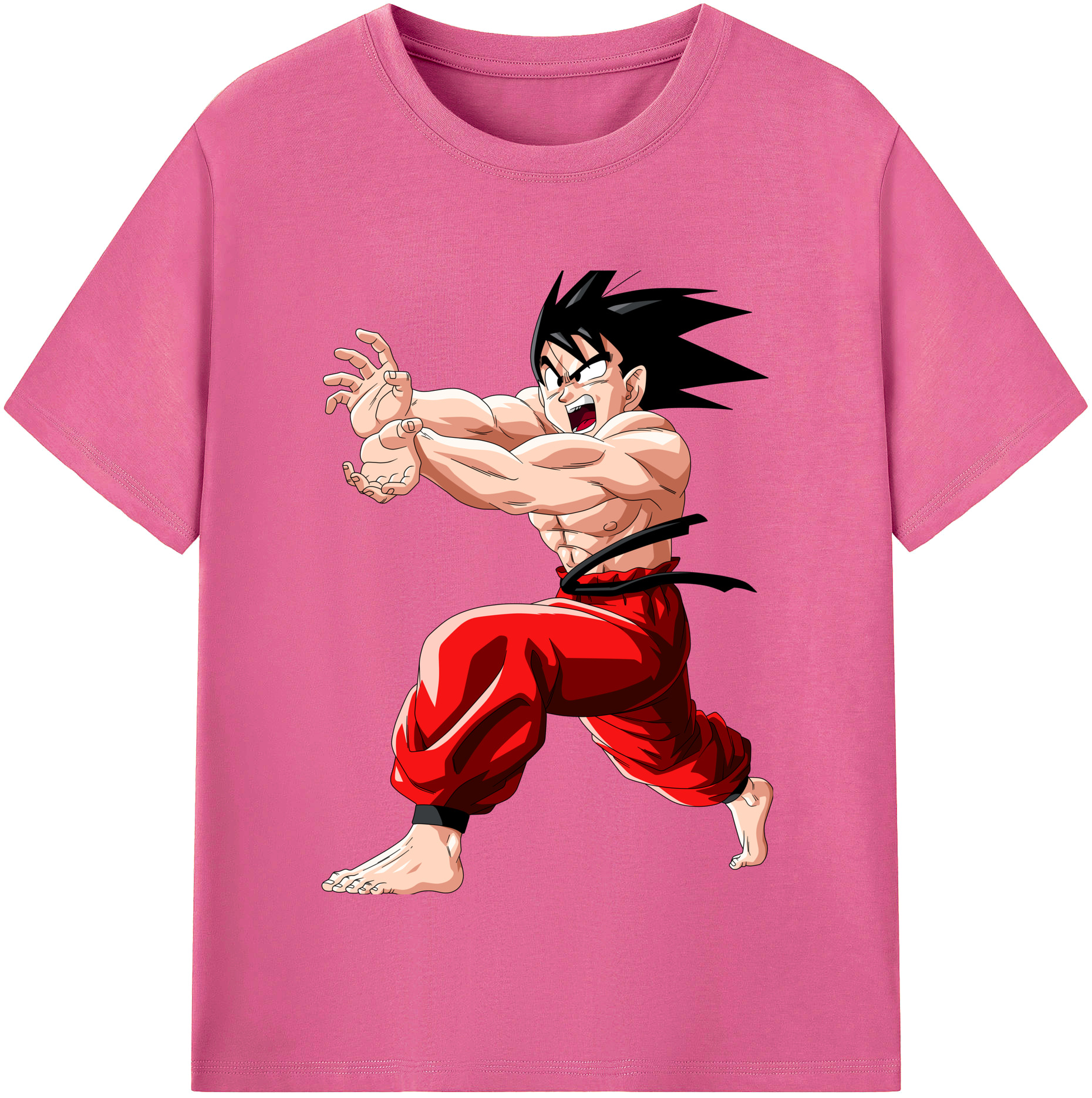 （画像用） ドラゴンボール 孫悟空（そん ごくう）Son Goku カカロット DRAGON BALL Kakarotto レディースカジュアルプリントTシャツ（綿100％）