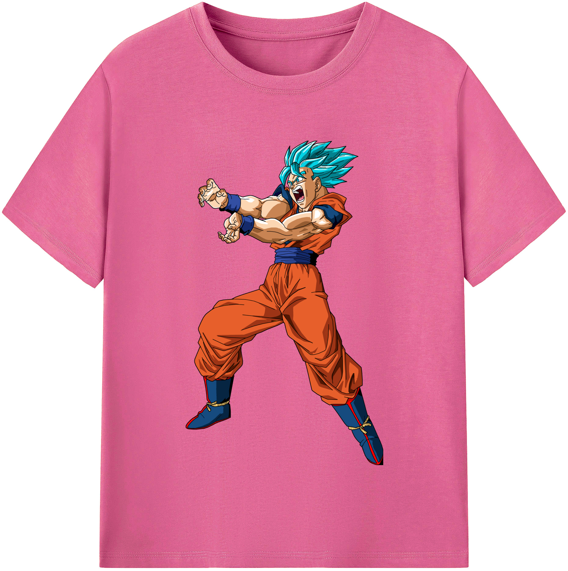 （画像用） ドラゴンボール 孫悟空（そん ごくう）Son Goku カカロット DRAGON BALL Kakarotto レディースカジュアルプリントTシャツ（綿100％）
