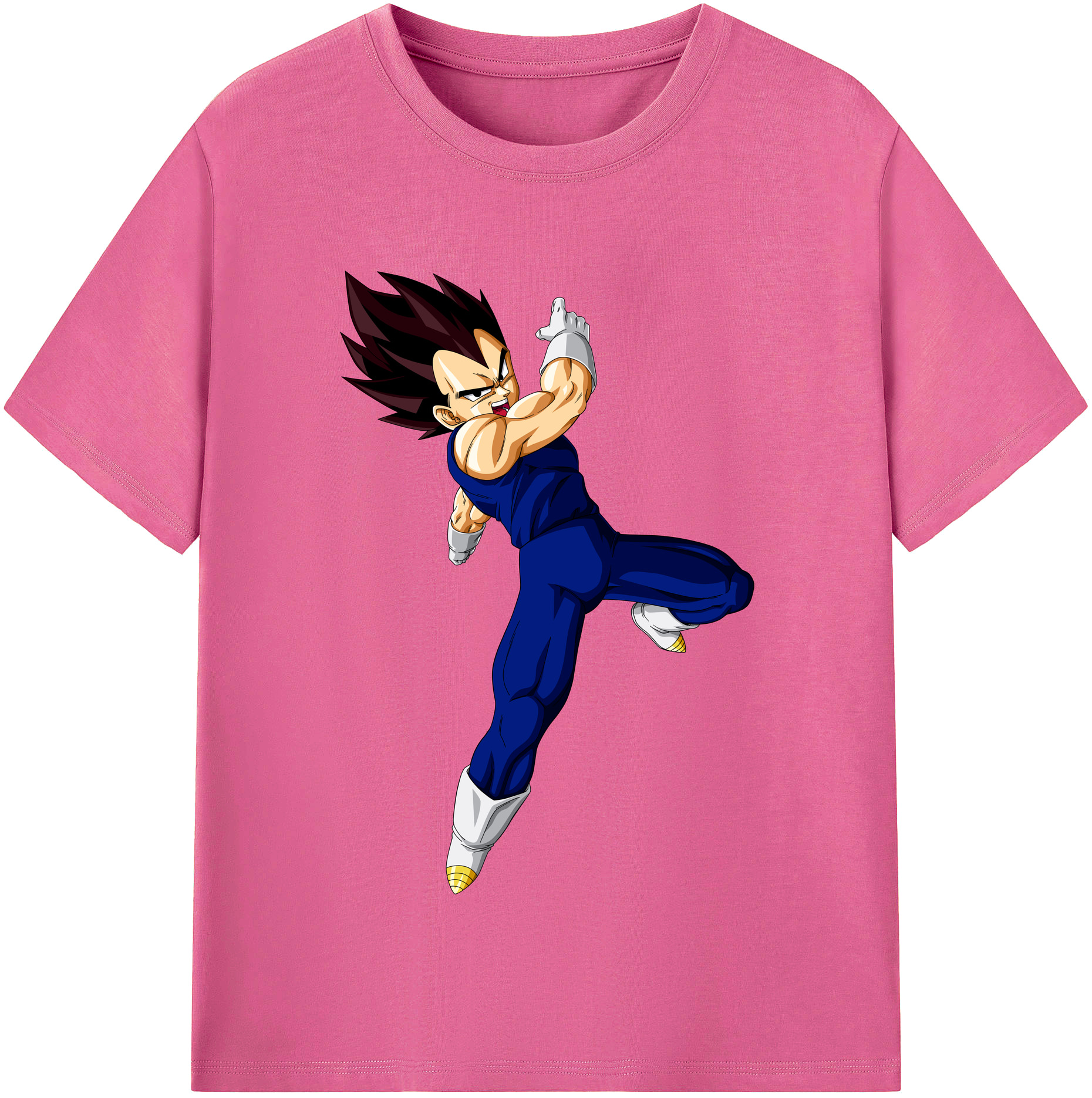 （画像用） ドラゴンボール ベジータ四世（Bejīta Yonsei）DRAGON BALL Vegeta IV レディースカジュアルプリントTシャツ（綿100％）