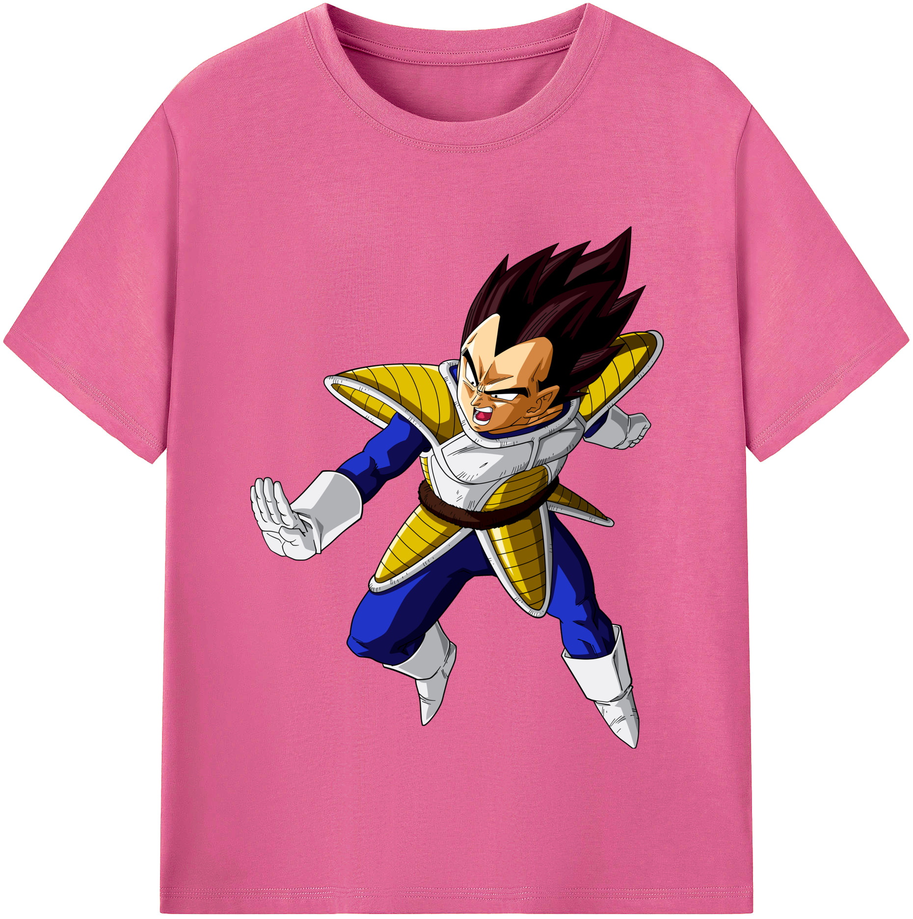 （画像用） ドラゴンボール ベジータ四世（Bejīta Yonsei）DRAGON BALL Vegeta IV レディースカジュアルプリントTシャツ（綿100％）