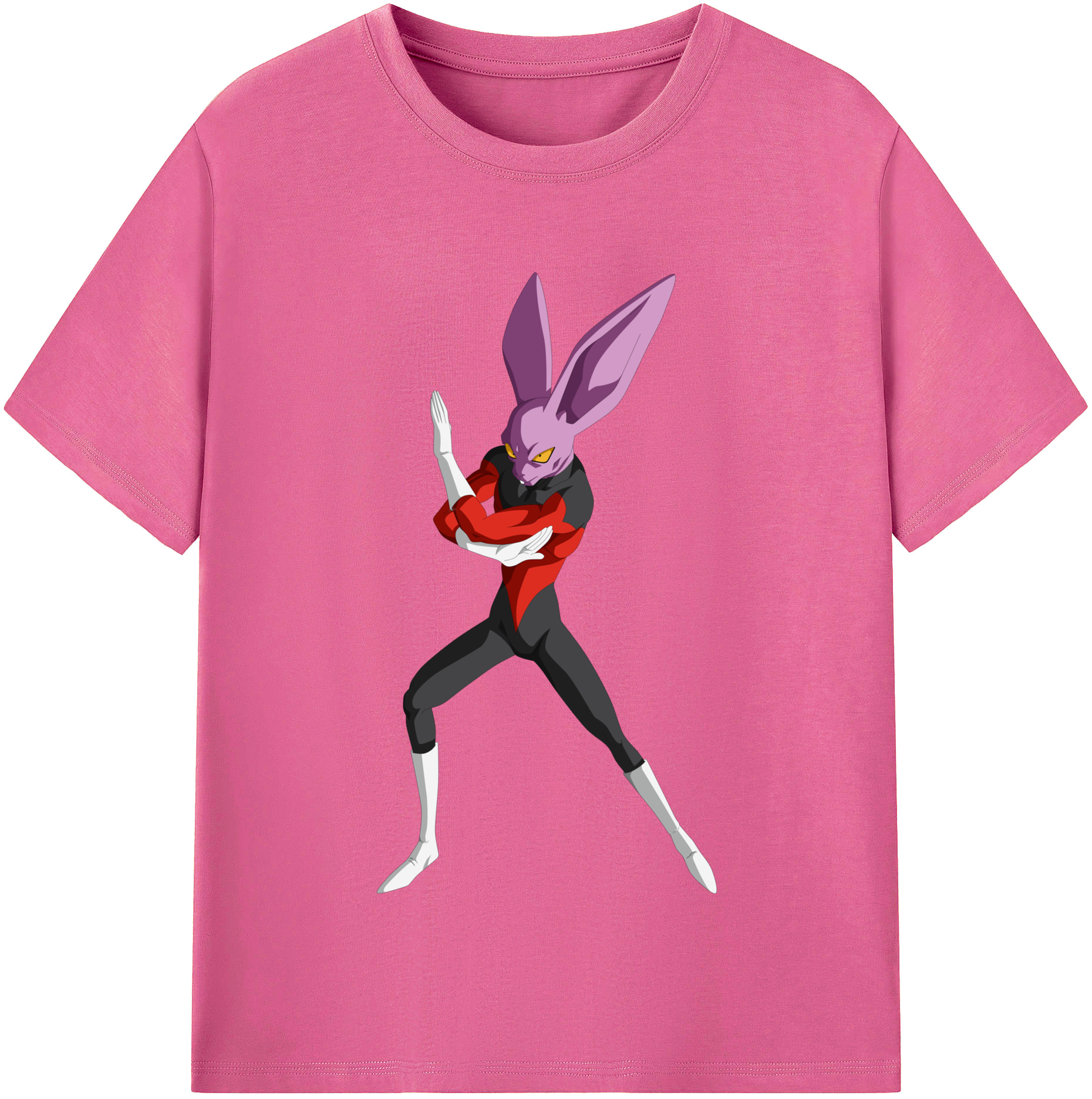 （画像用） ドラゴンボール ビルス 破壊神ビルス DRAGON BALL Beerus Birusu レディースカジュアルプリントTシャツ（綿100％）