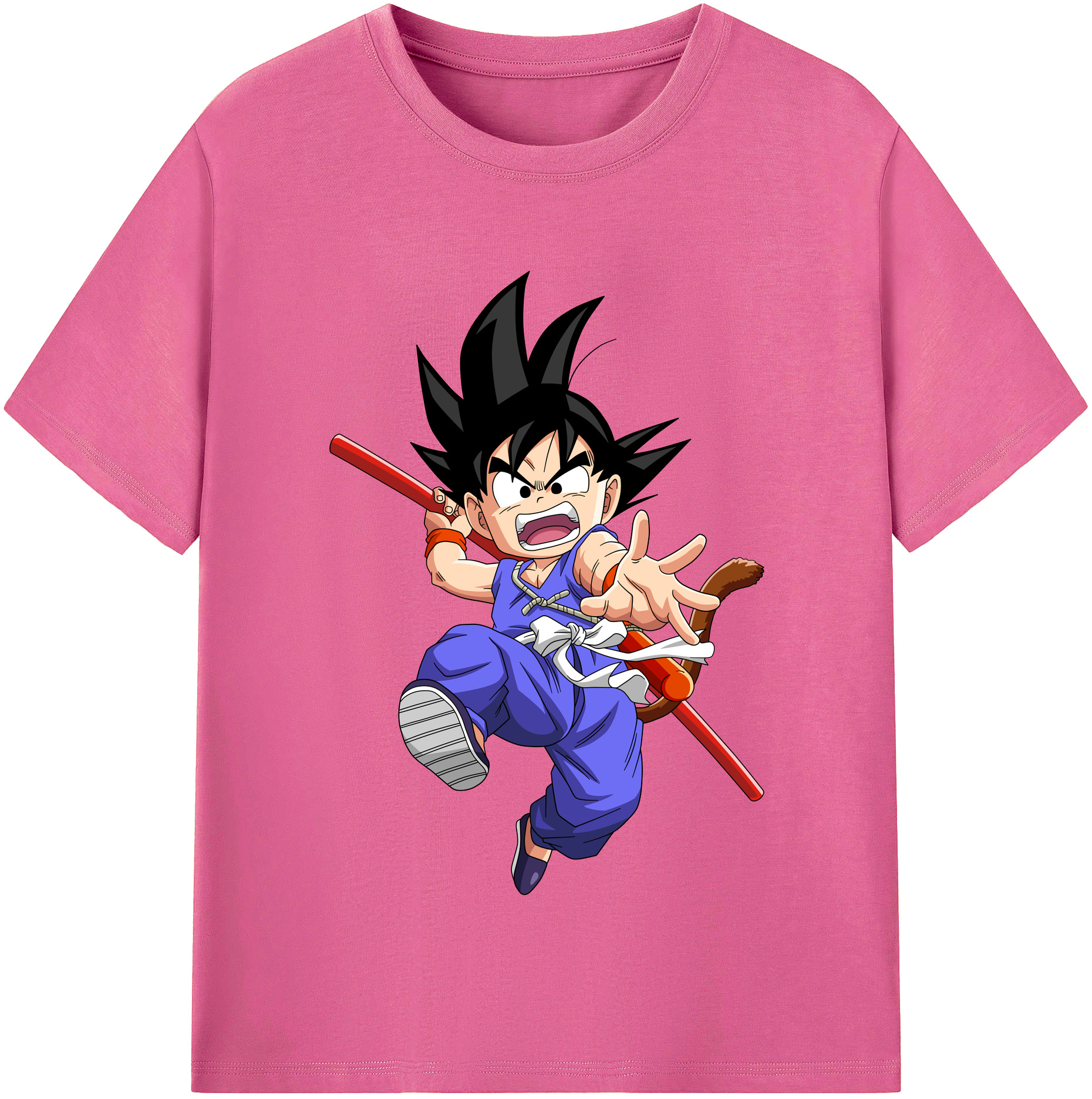 （画像用） ドラゴンボール 孫悟空（そん ごくう）Son Goku カカロット DRAGON BALL Kakarotto レディースカジュアルプリントTシャツ（綿100％）